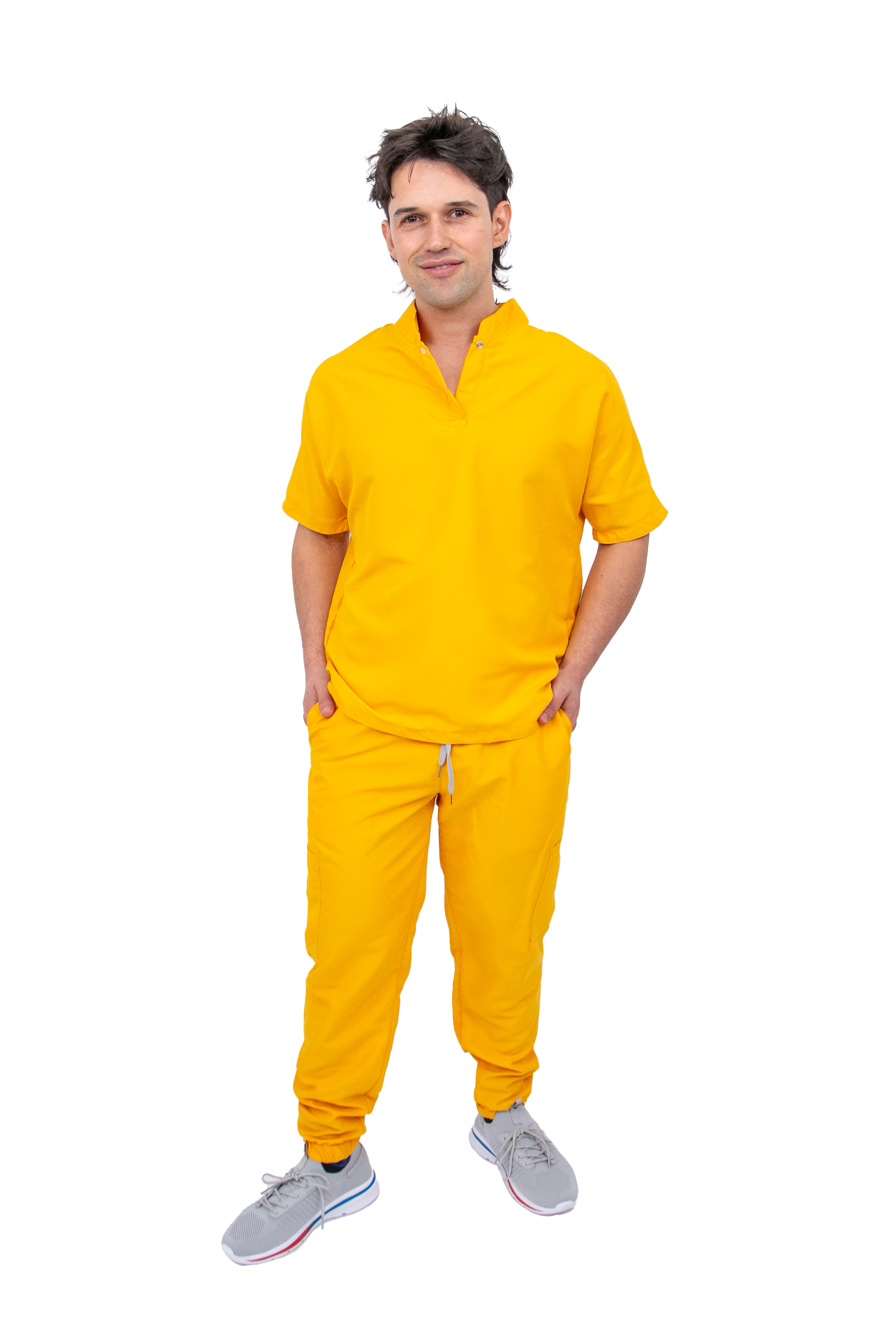 Foto 2 pulgar | Pijama Quirúrgica Amarilla para Hombre