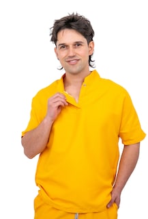 Foto 2 | Pijama Quirúrgica Amarilla para Hombre