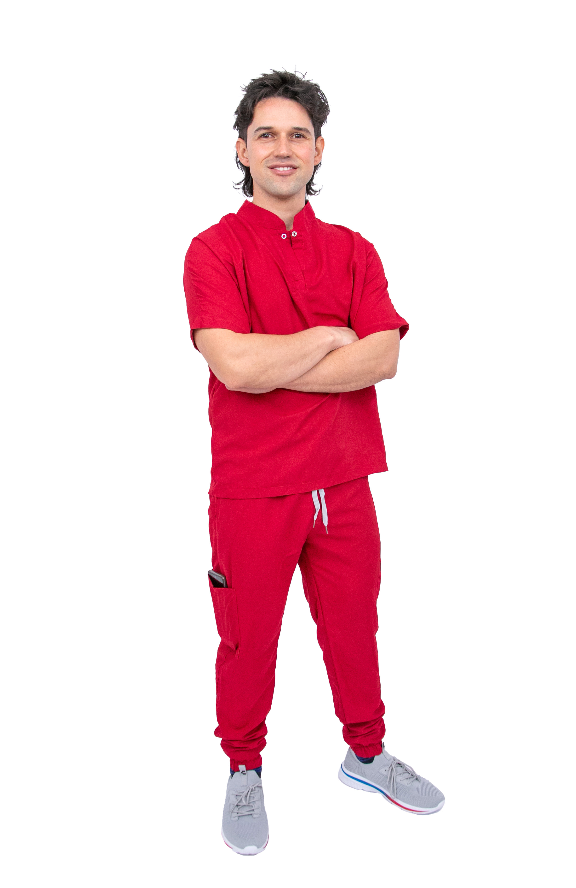 Foto 2 pulgar | Pijama Quirúrgica Roja para Hombre