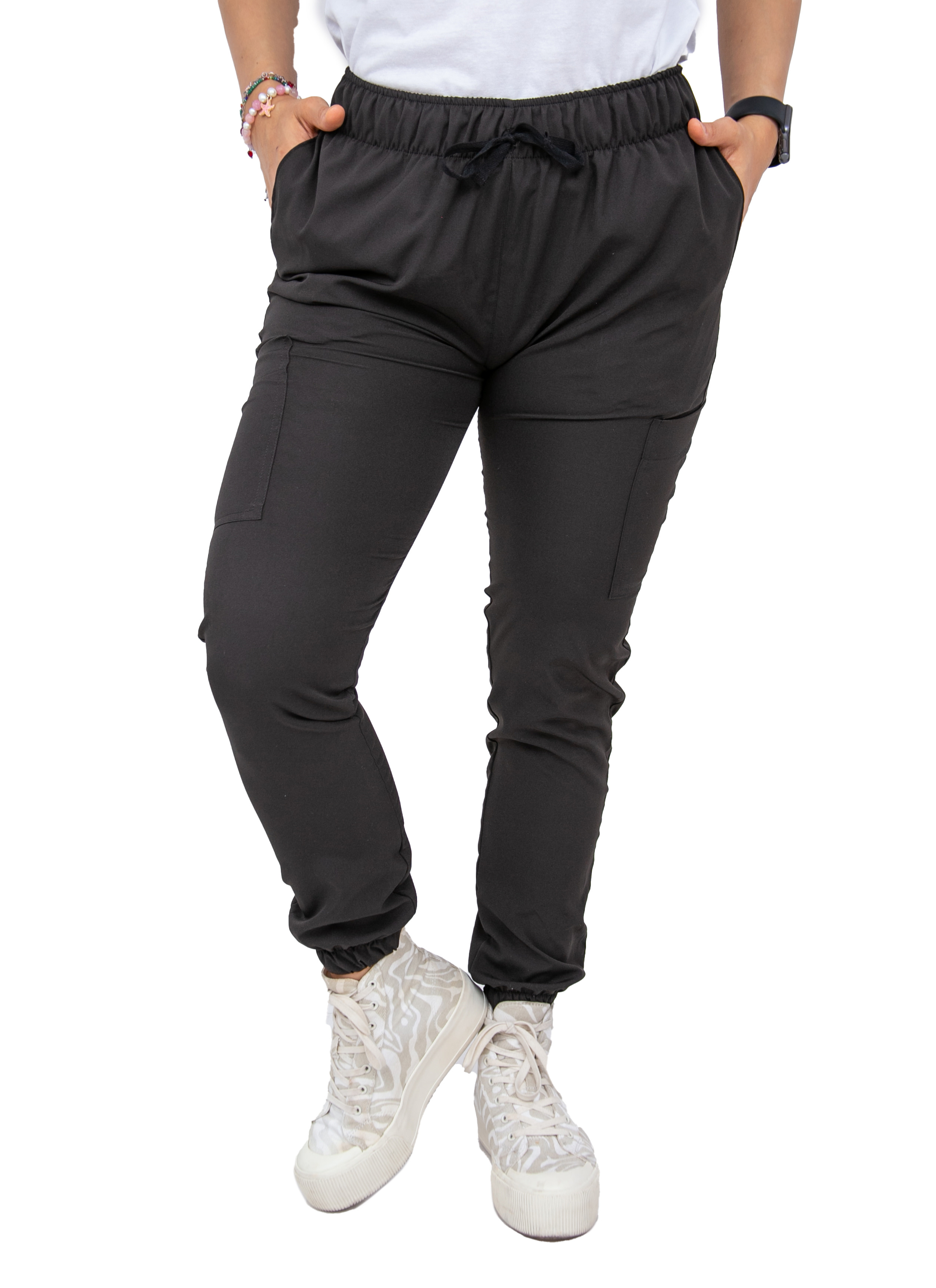 Foto 5 pulgar | Uniforme Quirúrgico Stretch Negro para Mujer