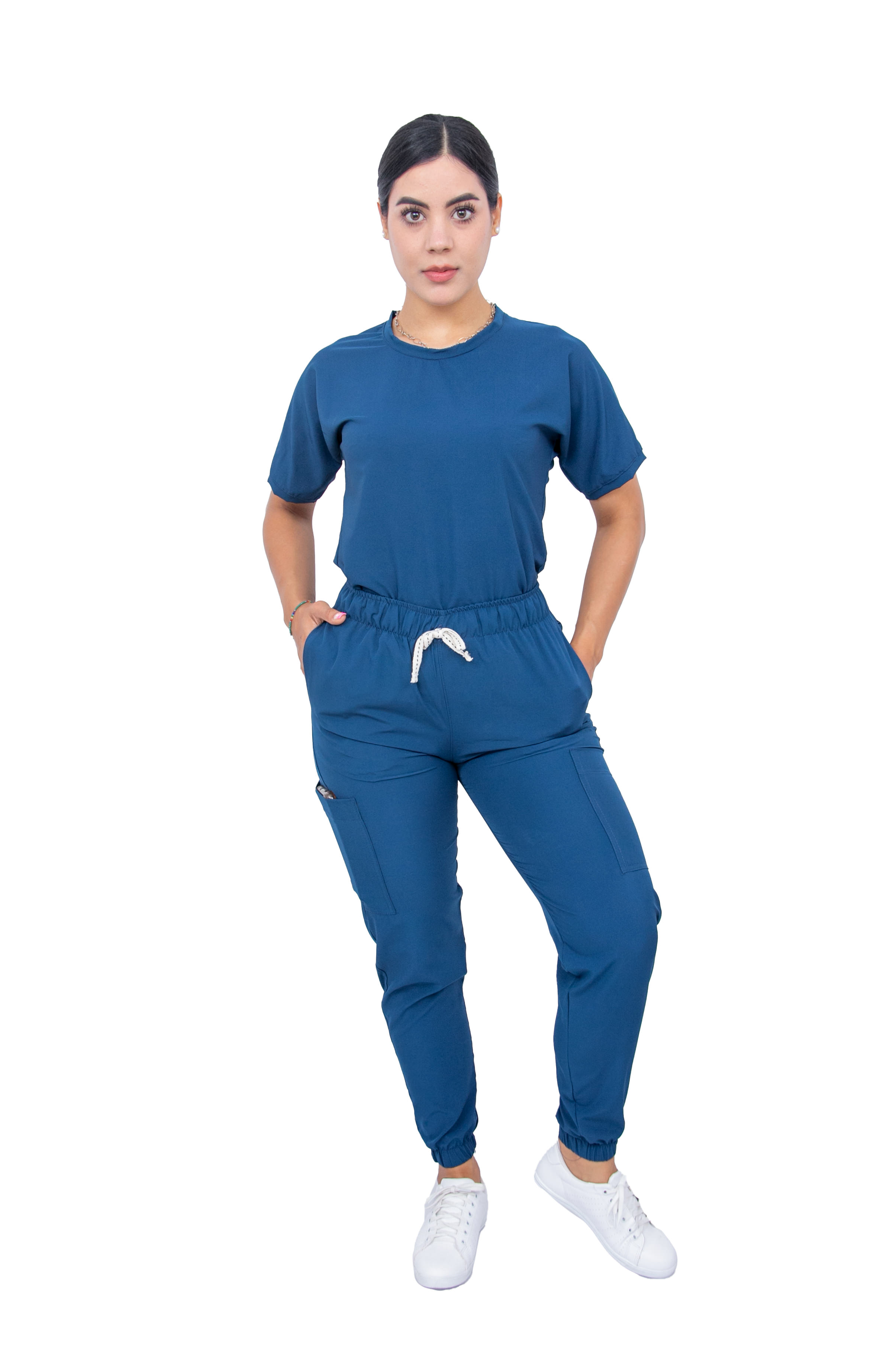 Foto 2 pulgar | Uniforme Quirúrgico Stretch Antifluidos Mujer Jogger Petróleo