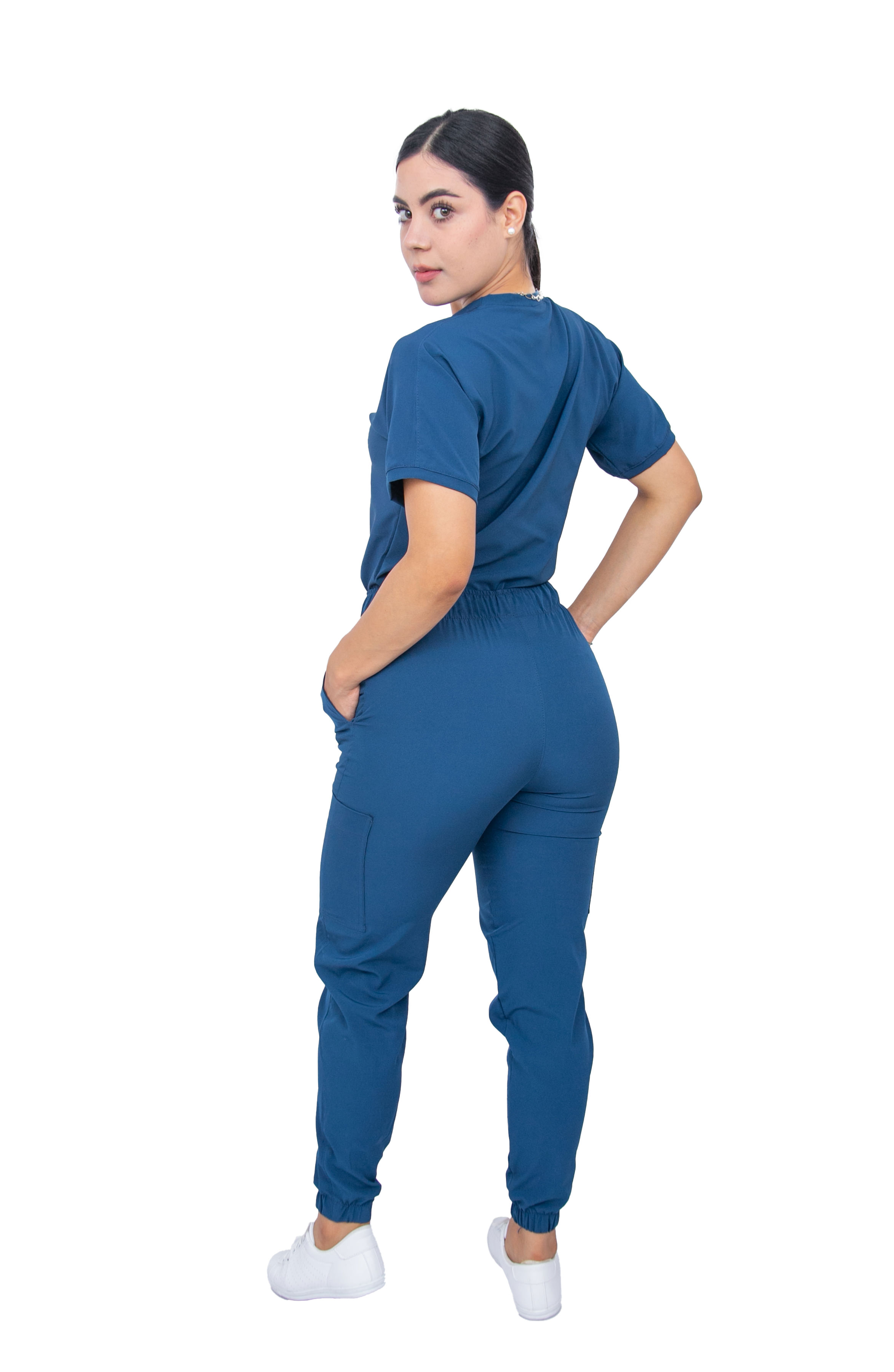 Foto 6 pulgar | Uniforme Quirúrgico Stretch Antifluidos Mujer Jogger Petróleo