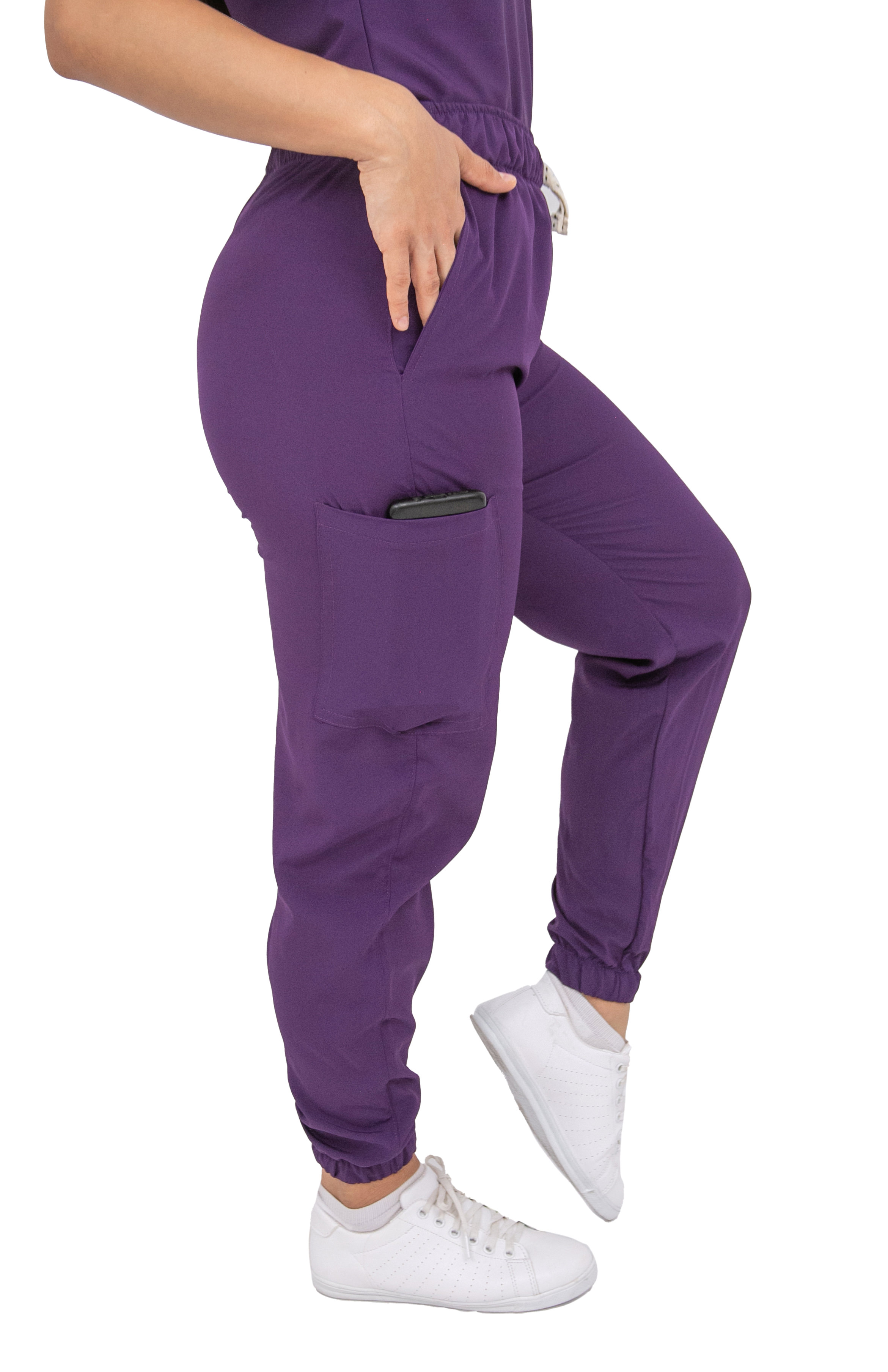 Foto 5 pulgar | Uniforme Quirúrgico Stretch Antifluidos Mujer Jogger Morado