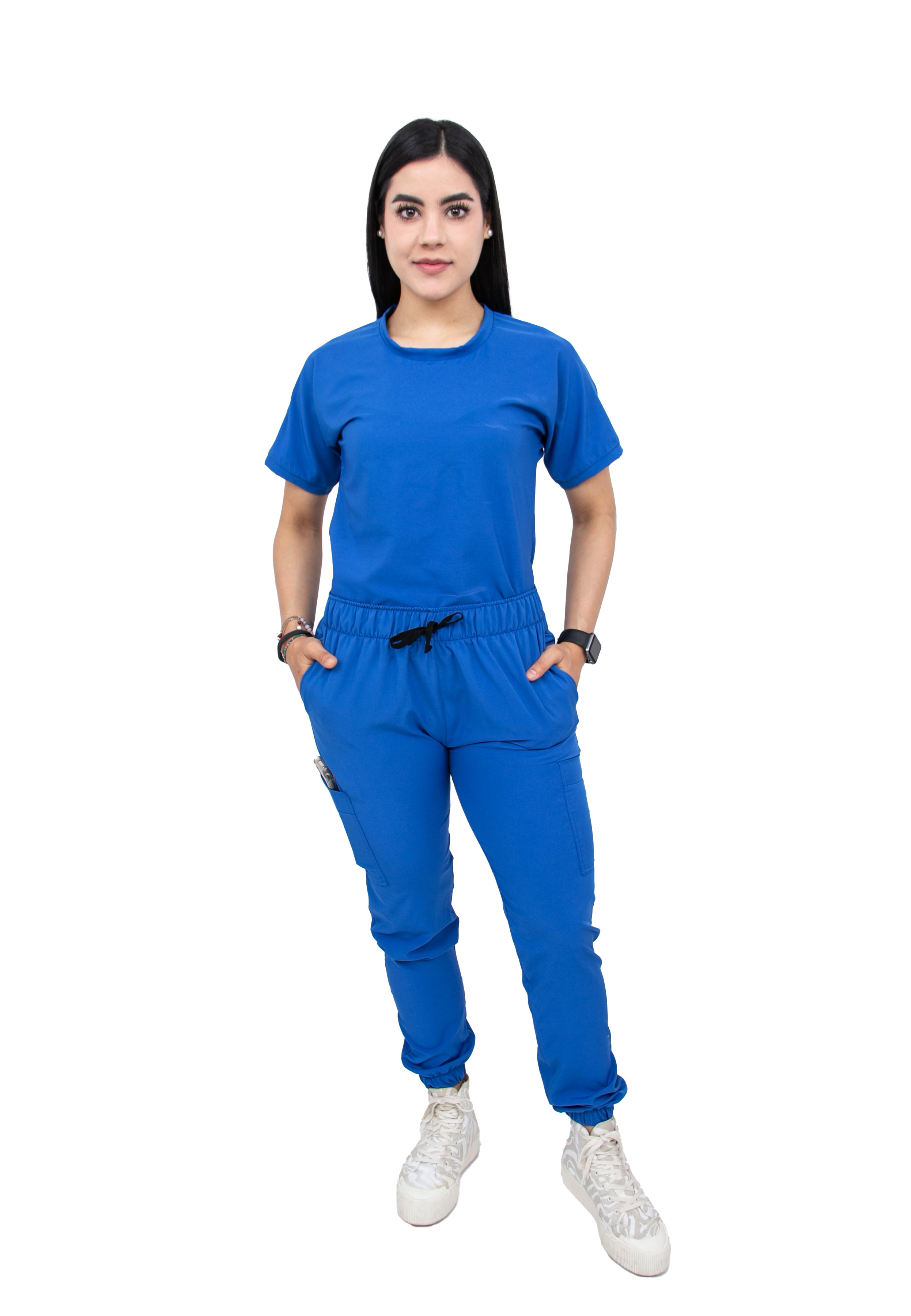 Foto 2 pulgar | Uniforme Quirúrgico Stretch Antifluidos Mujer Jogger Azul