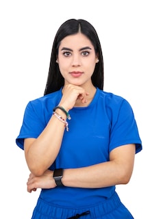 Foto 2 | Uniforme Quirúrgico Stretch Antifluidos Mujer Jogger Azul