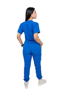Foto 5 | Uniforme Quirúrgico Stretch Antifluidos Mujer Jogger Azul