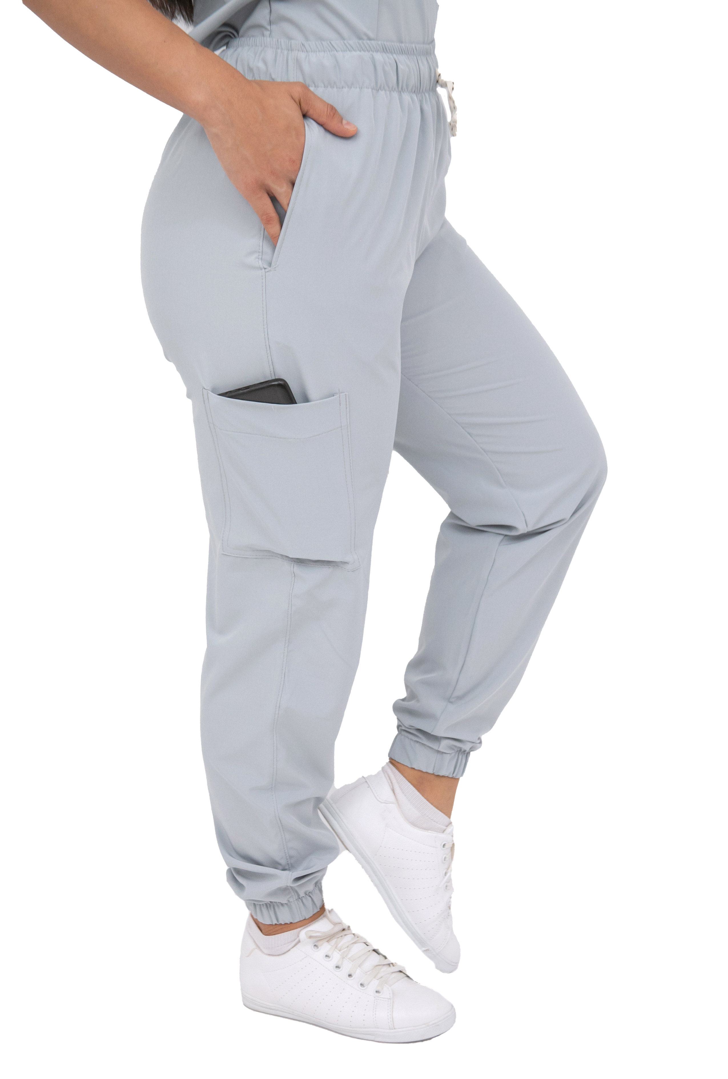 Foto 5 pulgar | Uniforme Quirúrgico Stretch Gris Antifluidos para Mujer