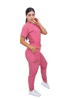 Foto 3 | Uniforme Quirúrgico Stretch Rosa para Mujer