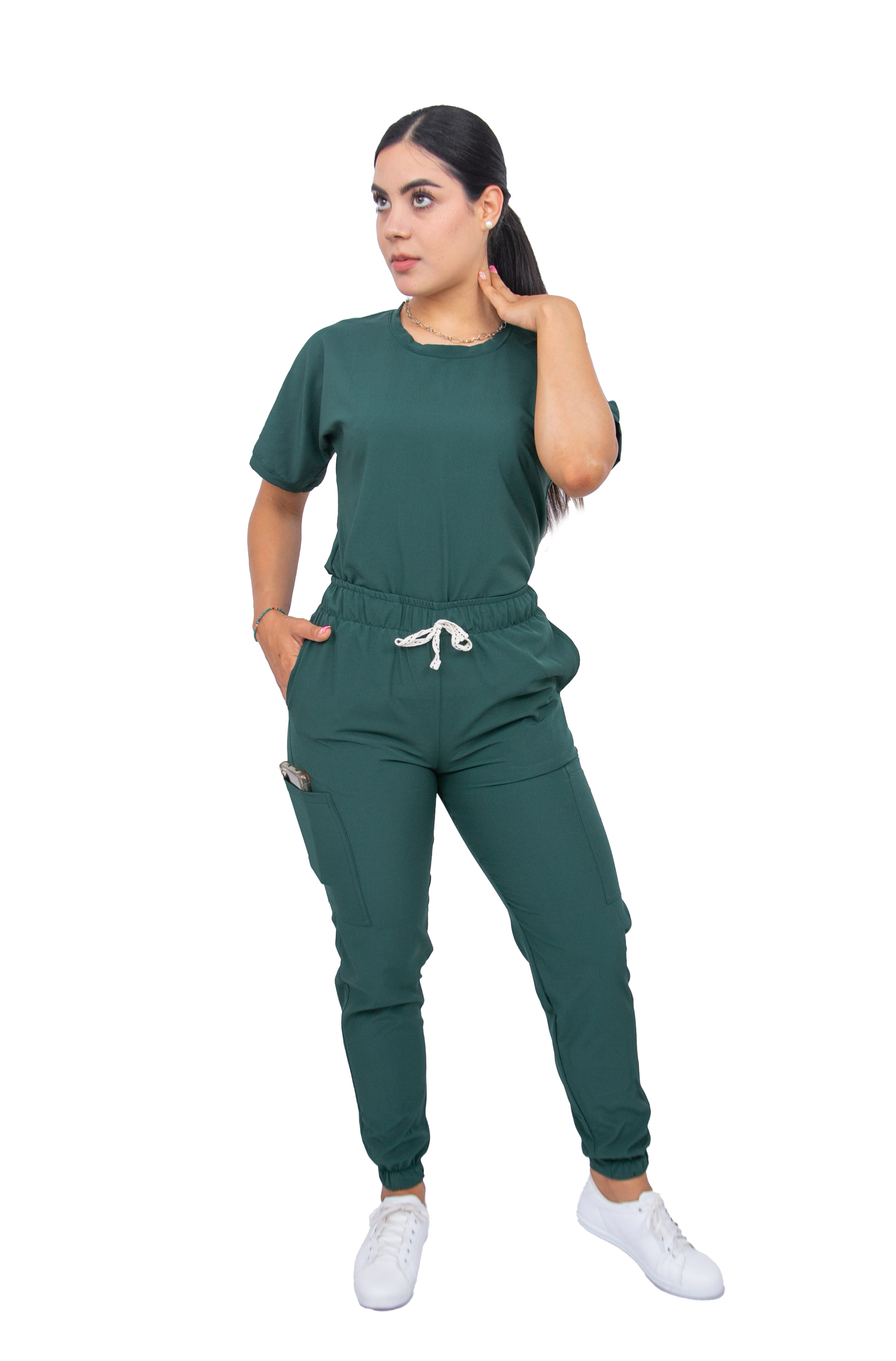 Foto 2 pulgar | Uniforme Quirúrgico Stretch Antifluidos Mujer Jogger Verde