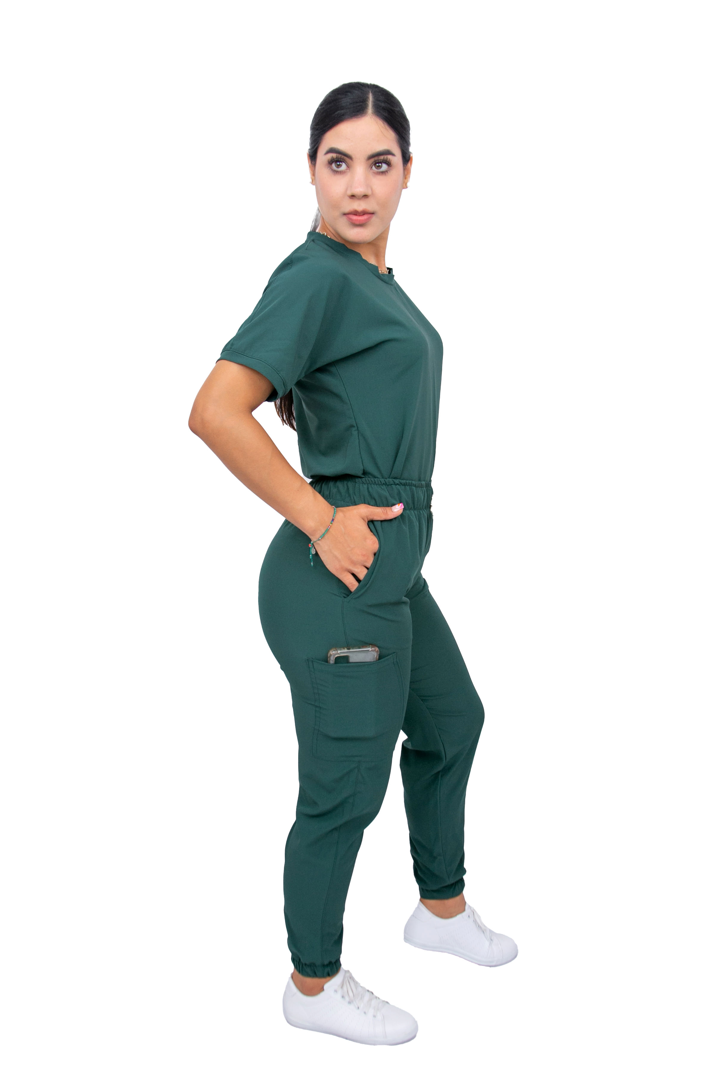 Foto 4 pulgar | Uniforme Quirúrgico Stretch Antifluidos Mujer Jogger Verde