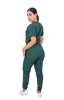 Foto 5 | Uniforme Quirúrgico Stretch Antifluidos Mujer Jogger Verde