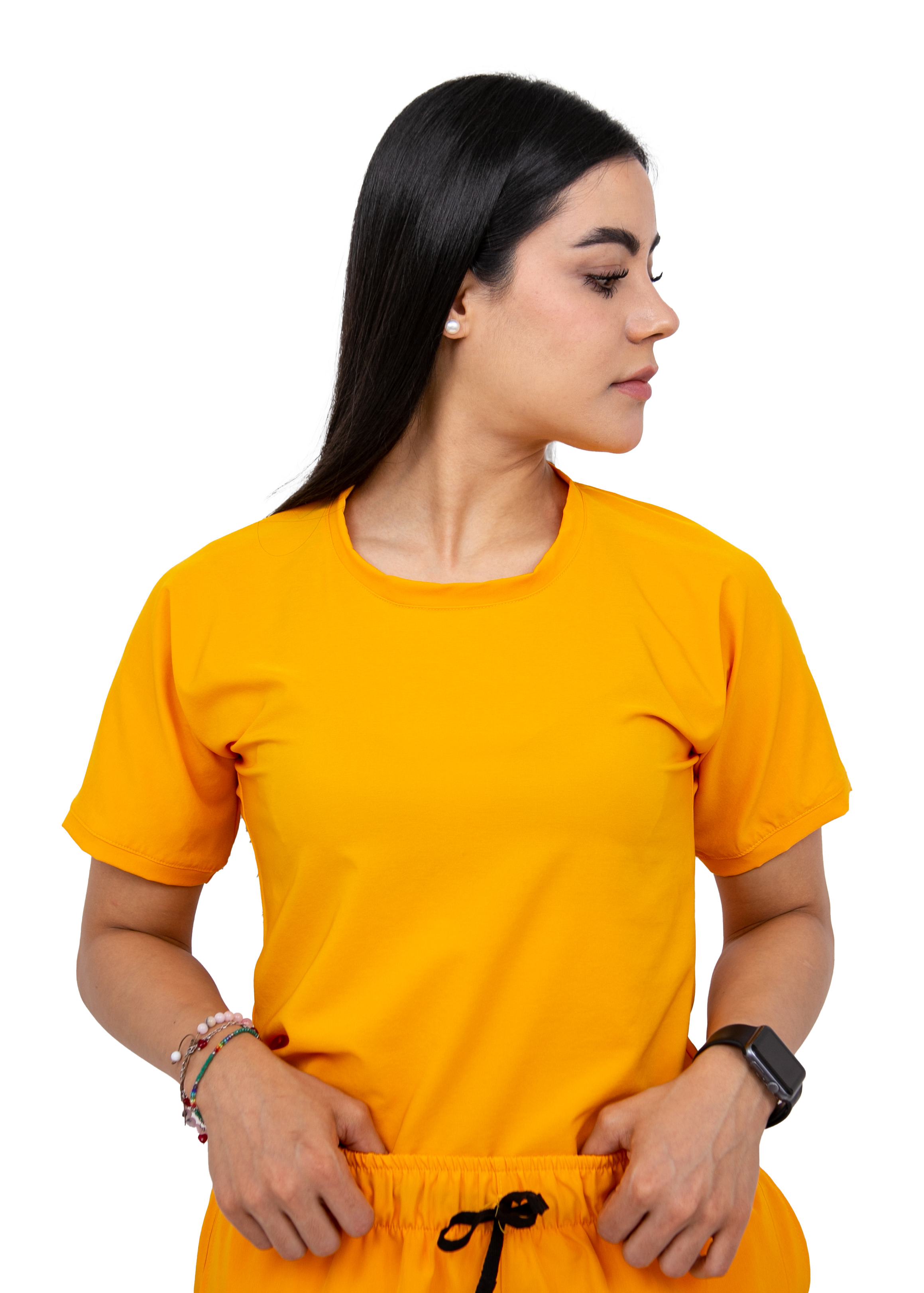 Foto 3 pulgar | Uniforme Quirúrgico Stretch Antifluidos Amarillo para Mujer