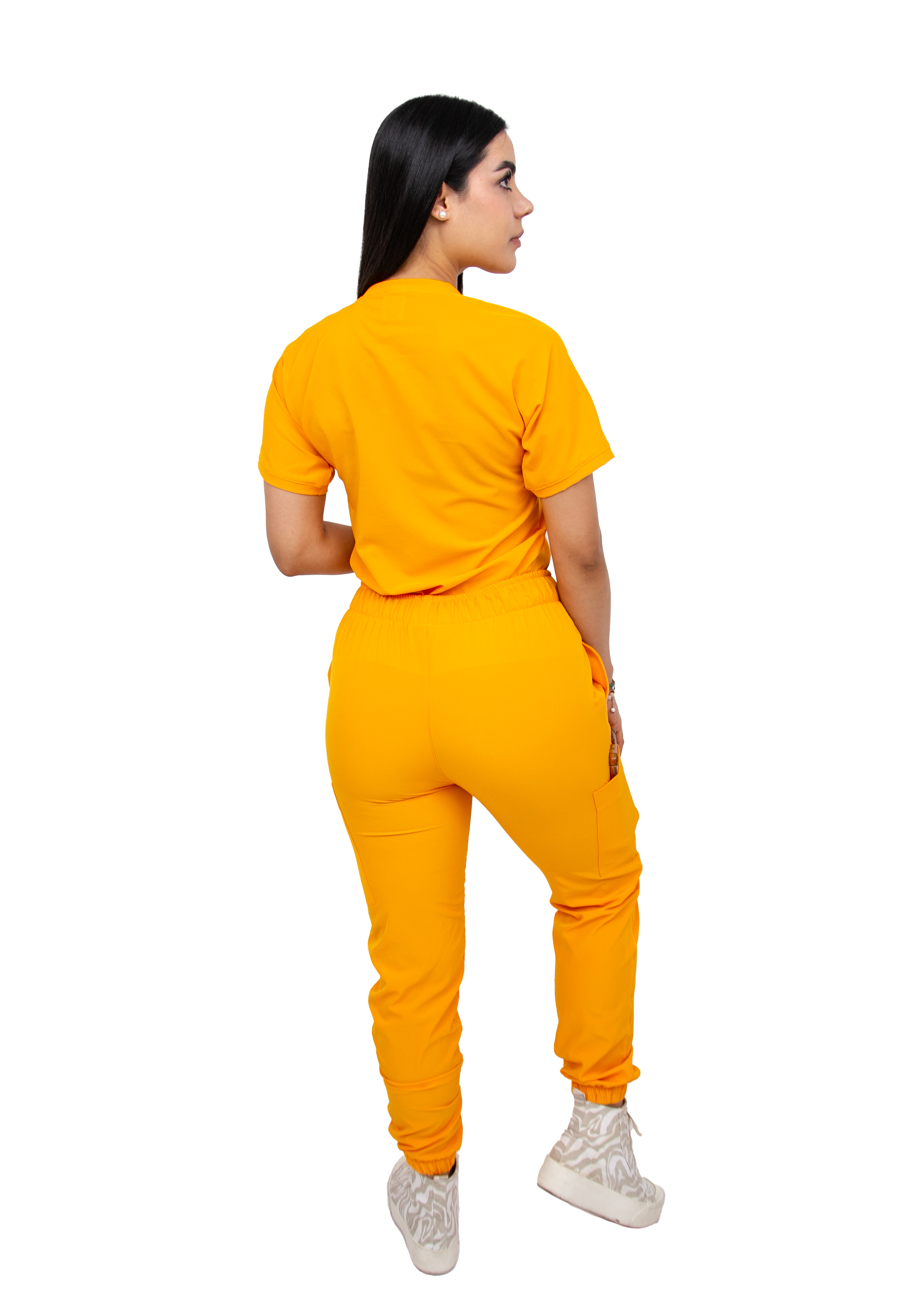 Foto 6 pulgar | Uniforme Quirúrgico Stretch Antifluidos Amarillo para Mujer