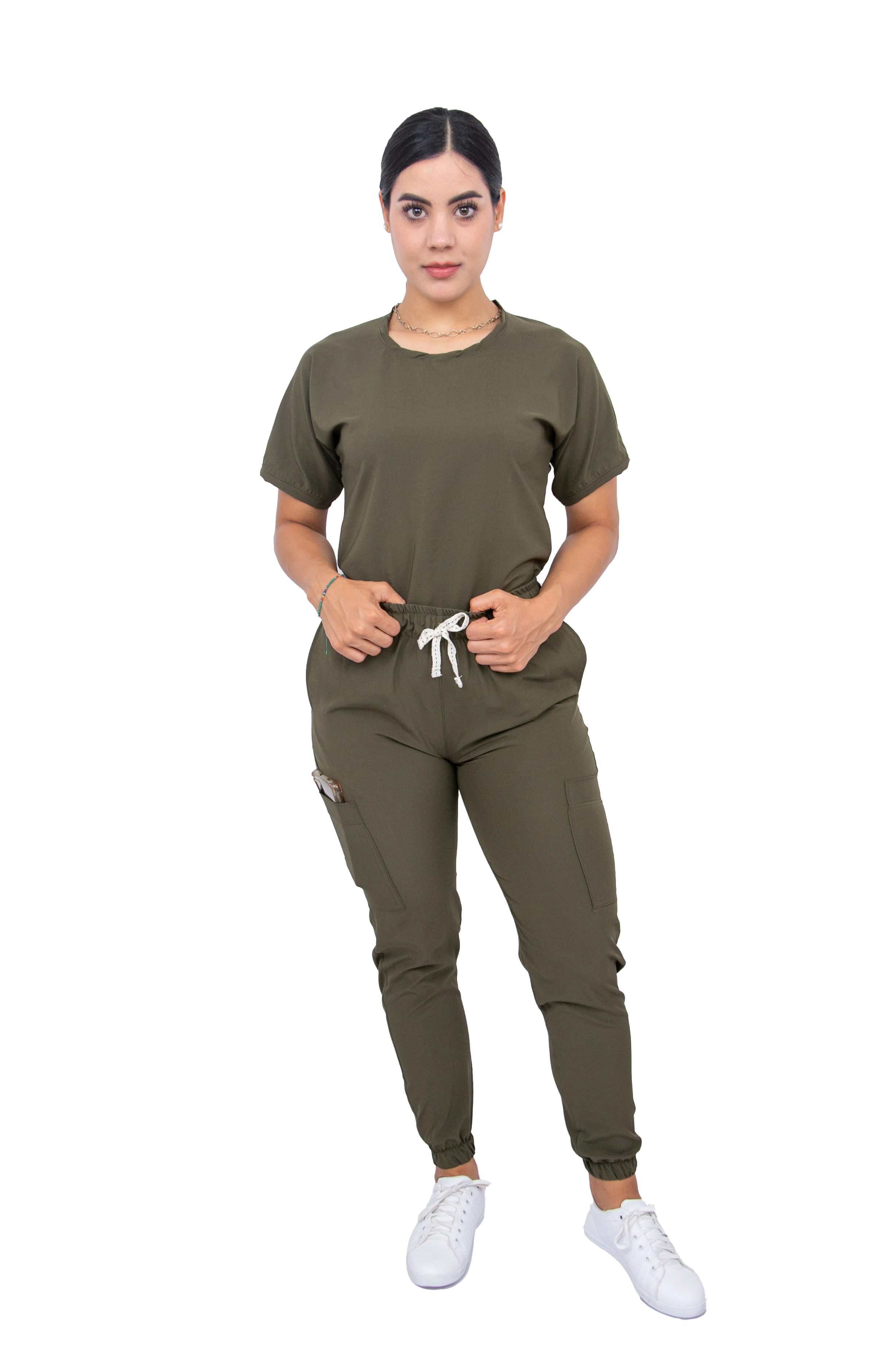 Foto 2 pulgar | Uniforme Quirúrgico Stretch Antifluidos Mujer Jogger Militar