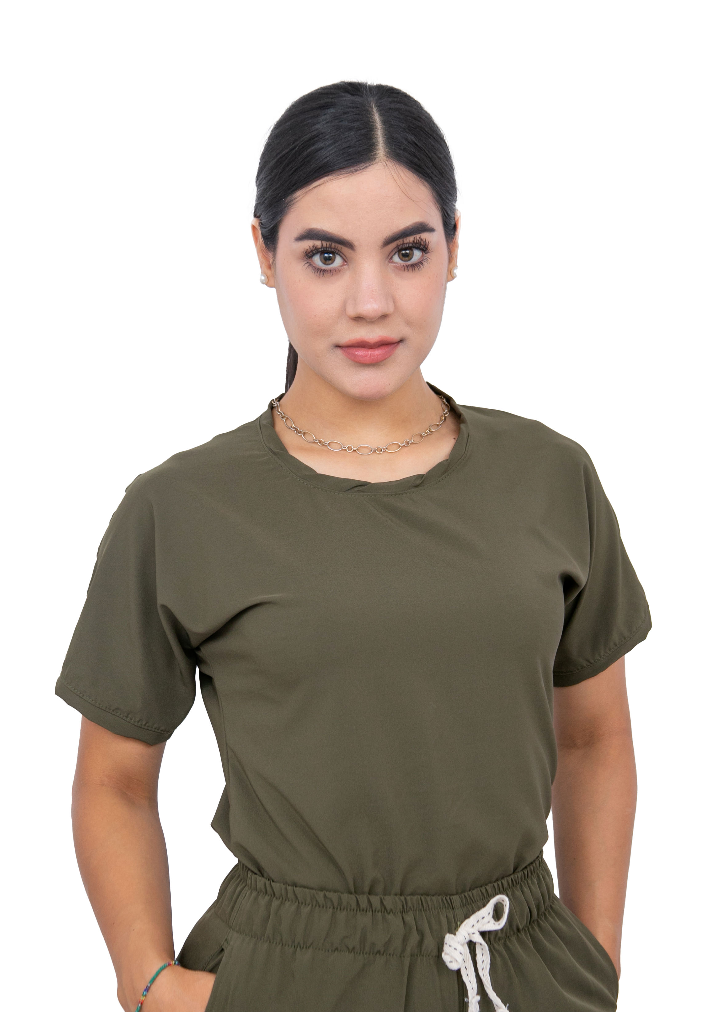 Foto 3 pulgar | Uniforme Quirúrgico Stretch Antifluidos Mujer Jogger Militar