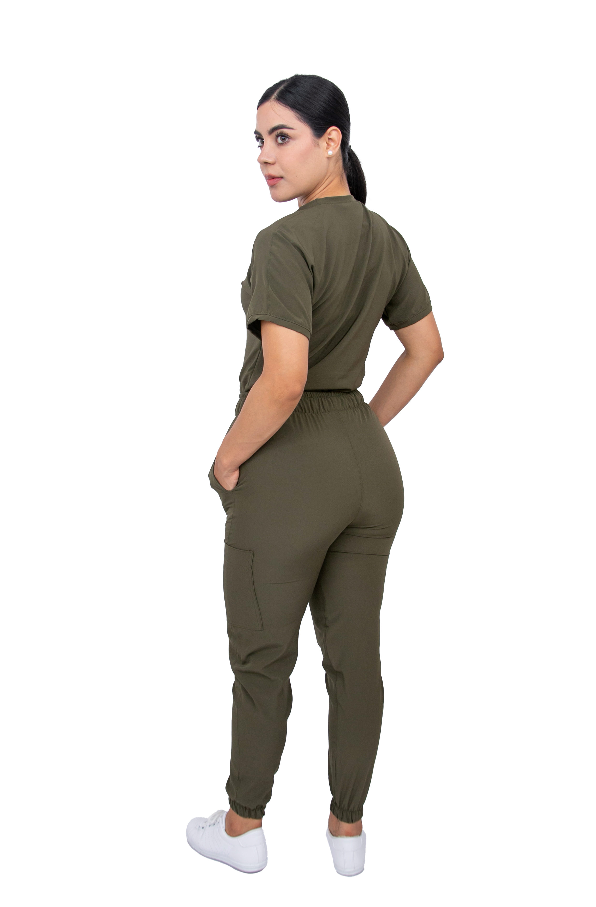 Foto 6 pulgar | Uniforme Quirúrgico Stretch Antifluidos Mujer Jogger Militar