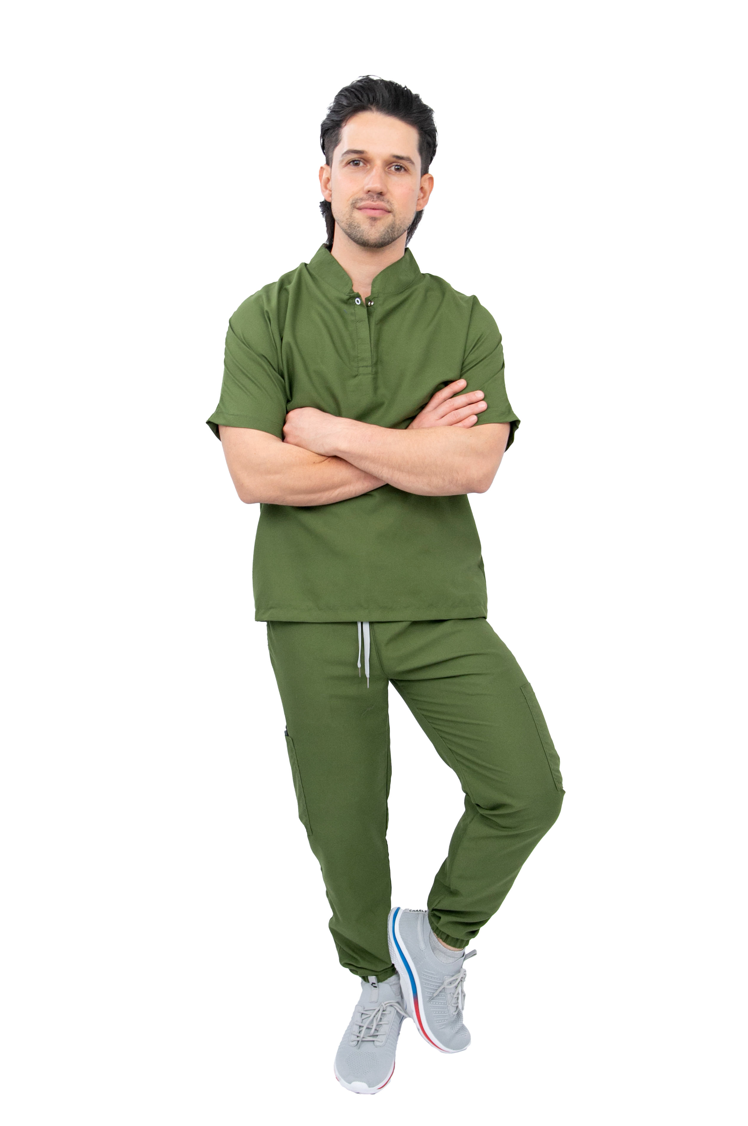 Foto 2 pulgar | Pijama Quirúrgica Verde Oliva para Hombre