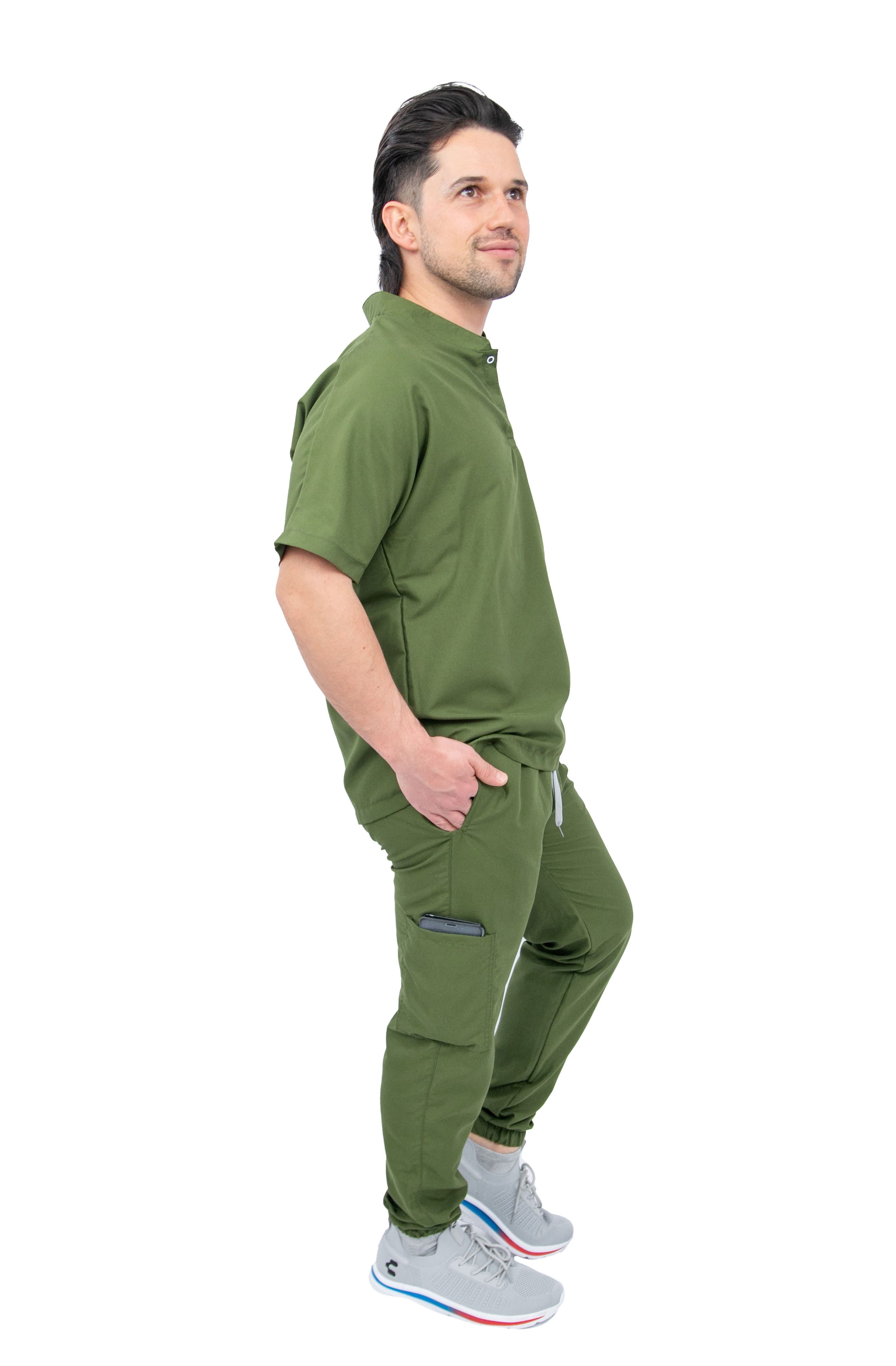 Foto 4 pulgar | Pijama Quirúrgica Verde Oliva para Hombre
