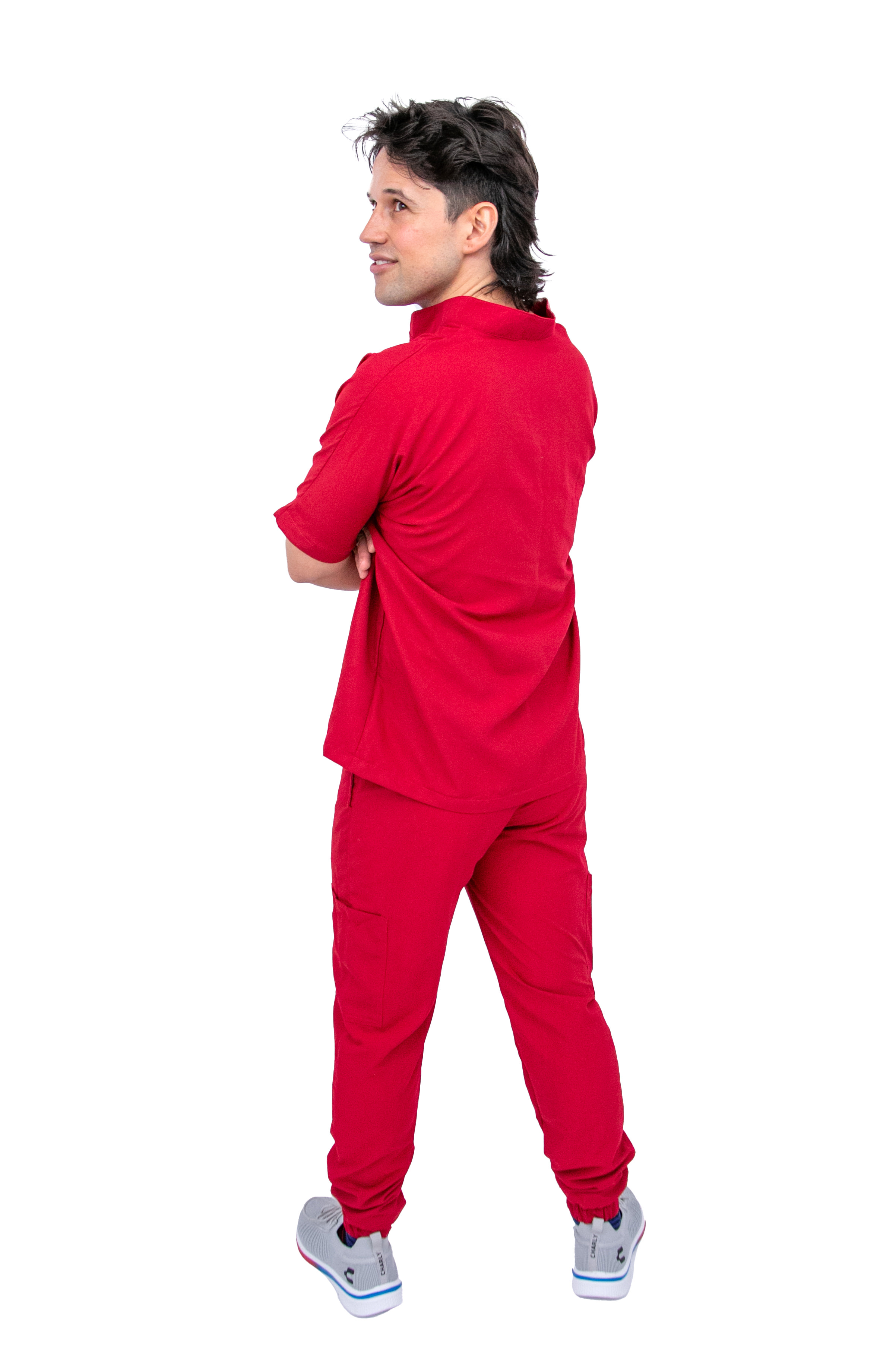 Foto 5 | Pijama Quirúrgica Roja para Hombre