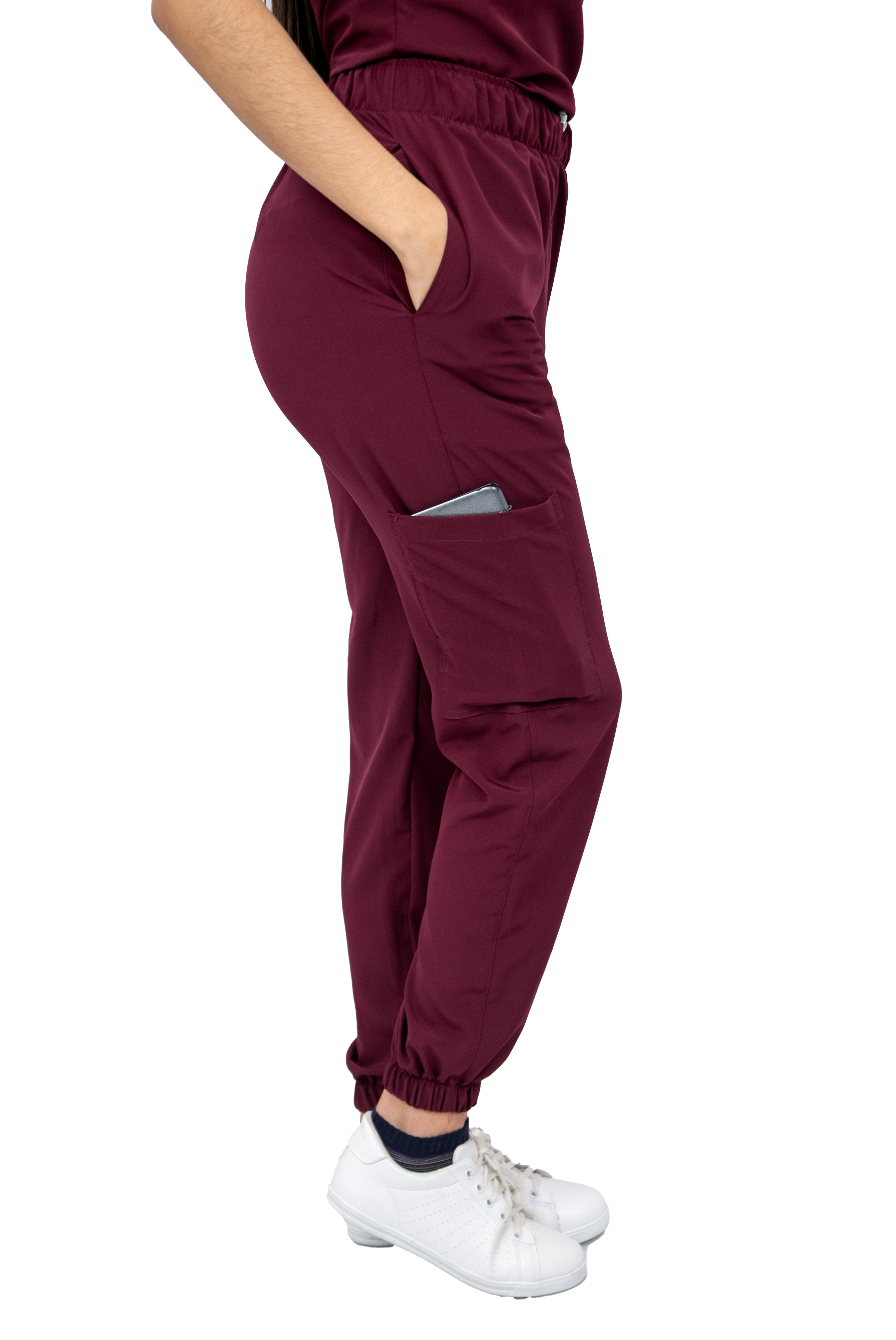 Foto 5 pulgar | Pijama Quirúrgica Antifluido Scrub Vino para Mujer