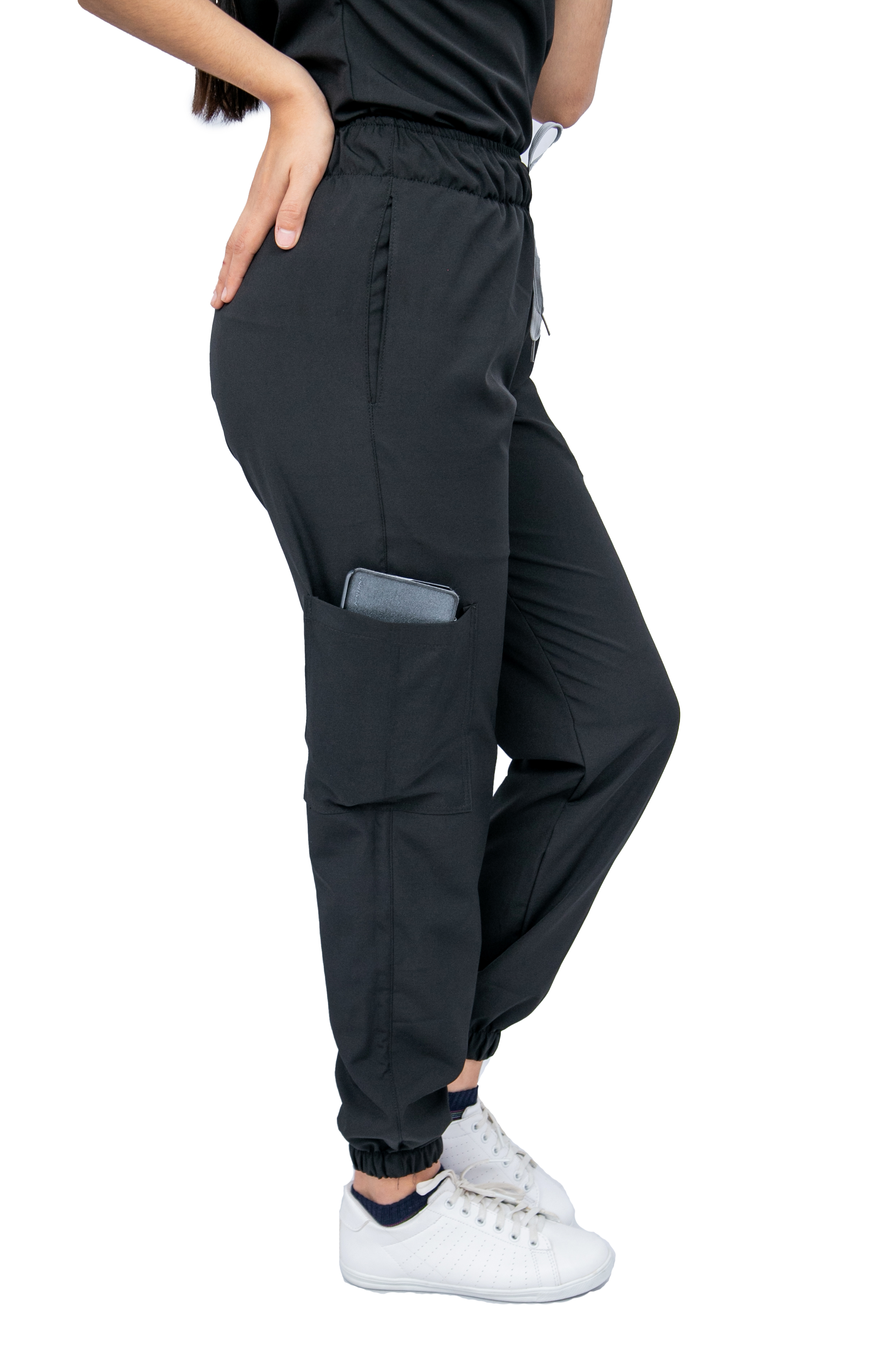 Foto 5 pulgar | Pijama Quirúrgica Antifluido Scrub Negra para Mujer