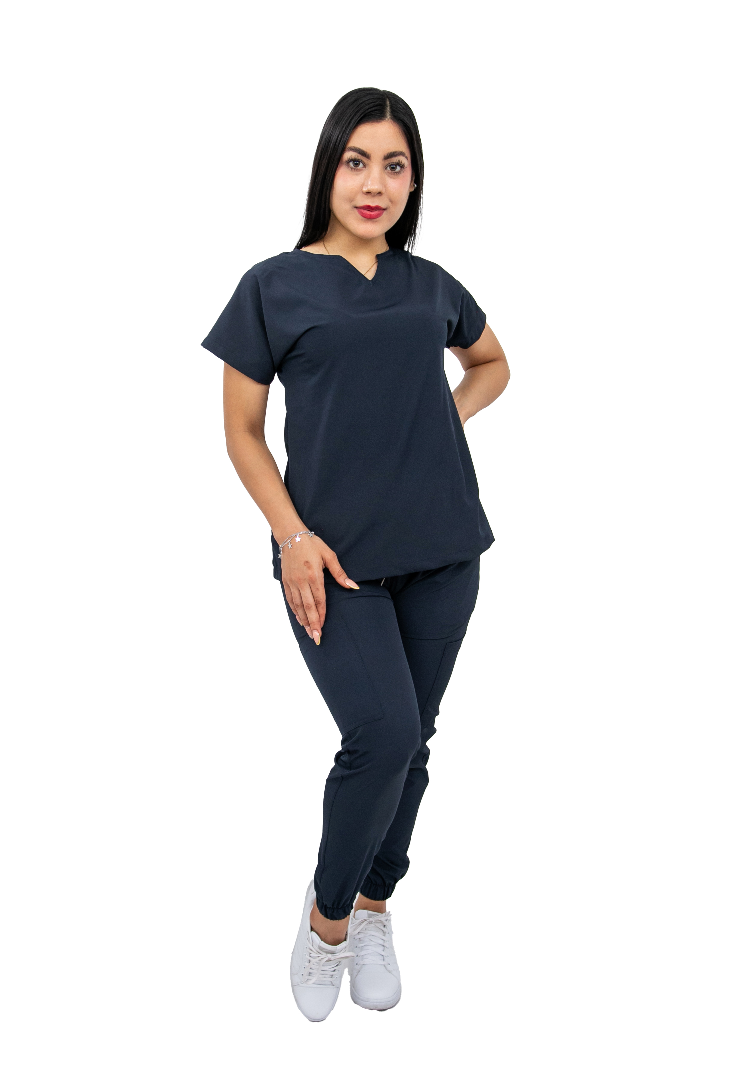 Foto 2 pulgar | Pijama Quirúrgica Antifluido Azul Marino para Mujer