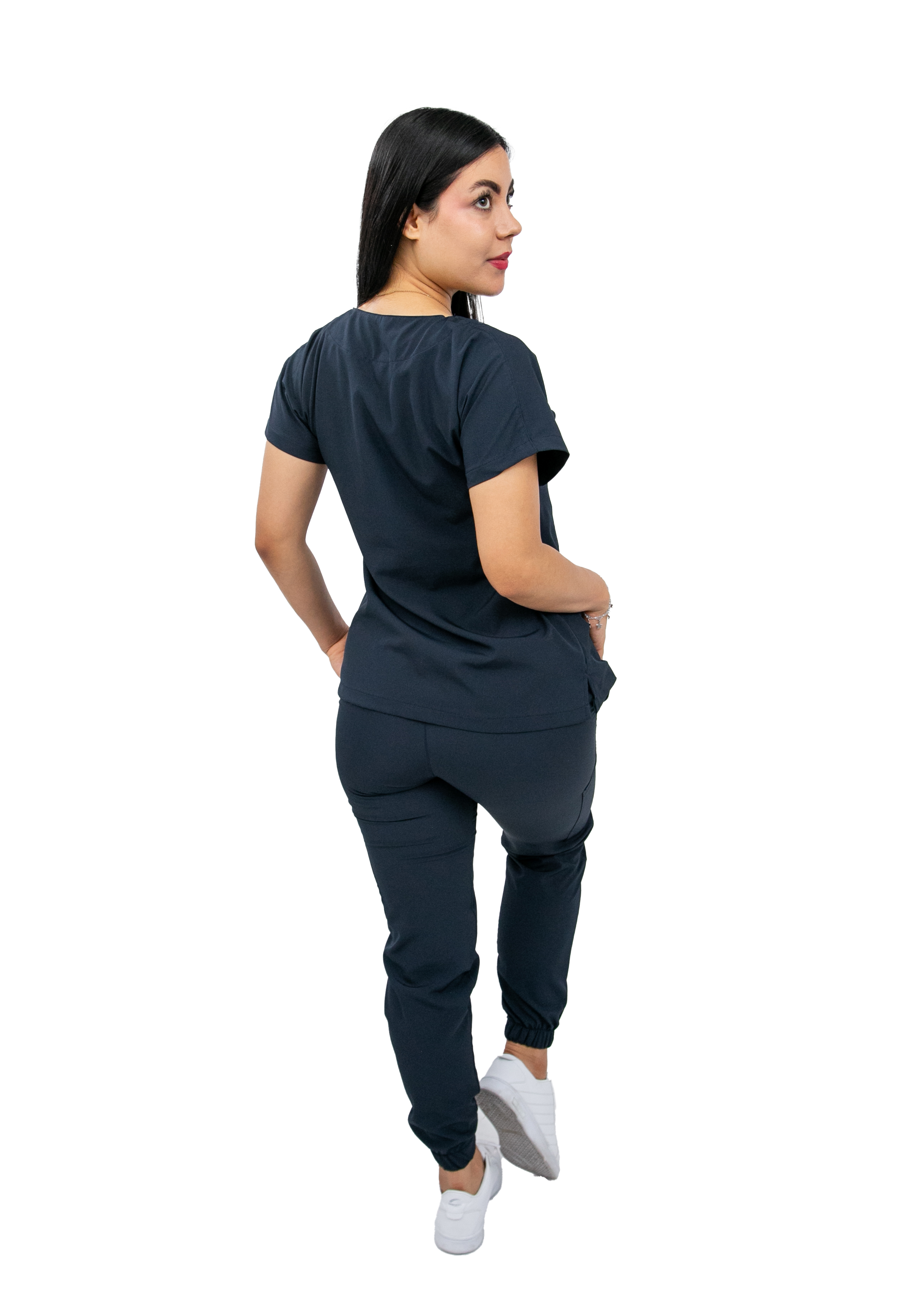Foto 6 pulgar | Pijama Quirúrgica Antifluido Azul Marino para Mujer
