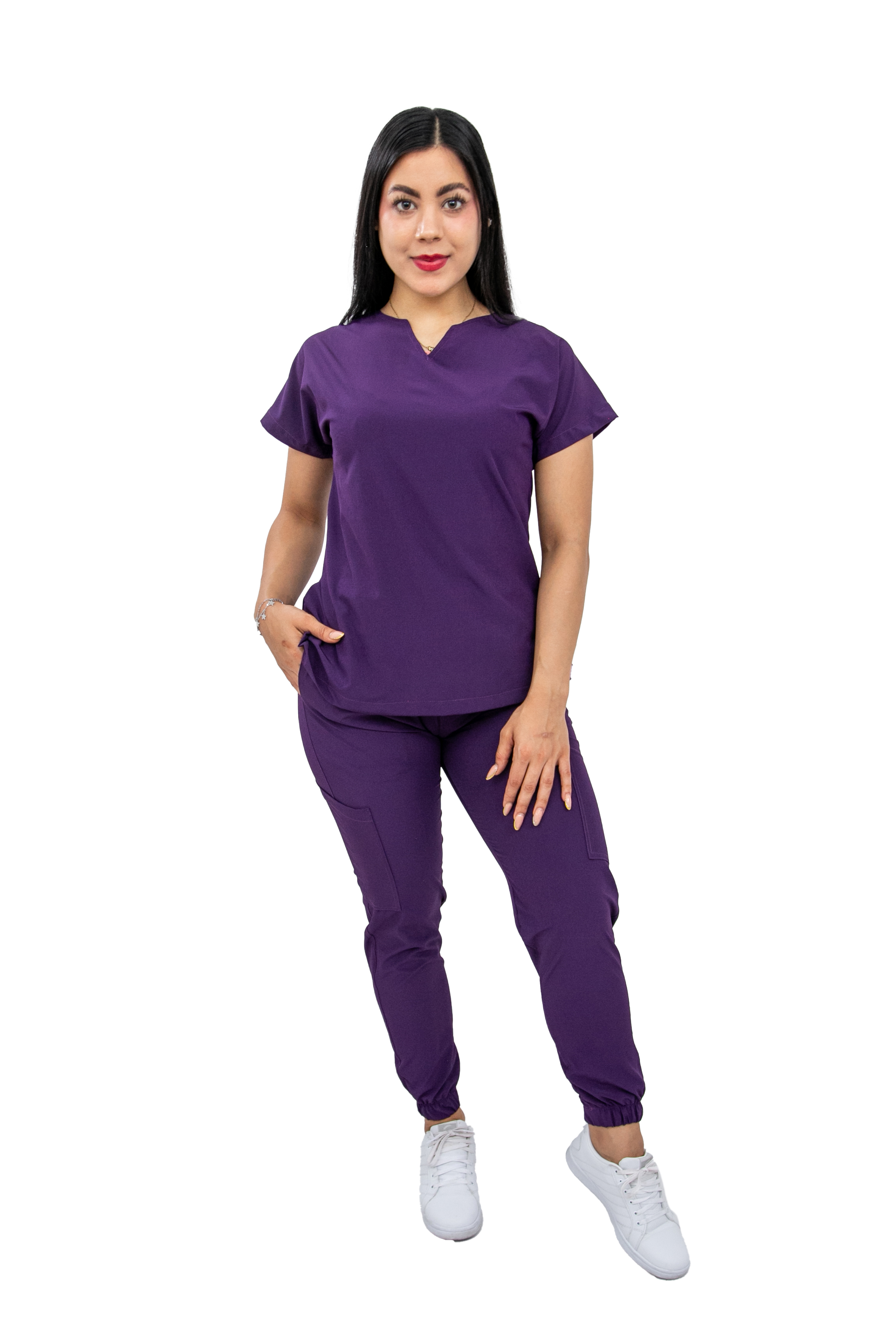 Foto 1 | Pijama Quirúrgica Antifluido Morada para Mujer