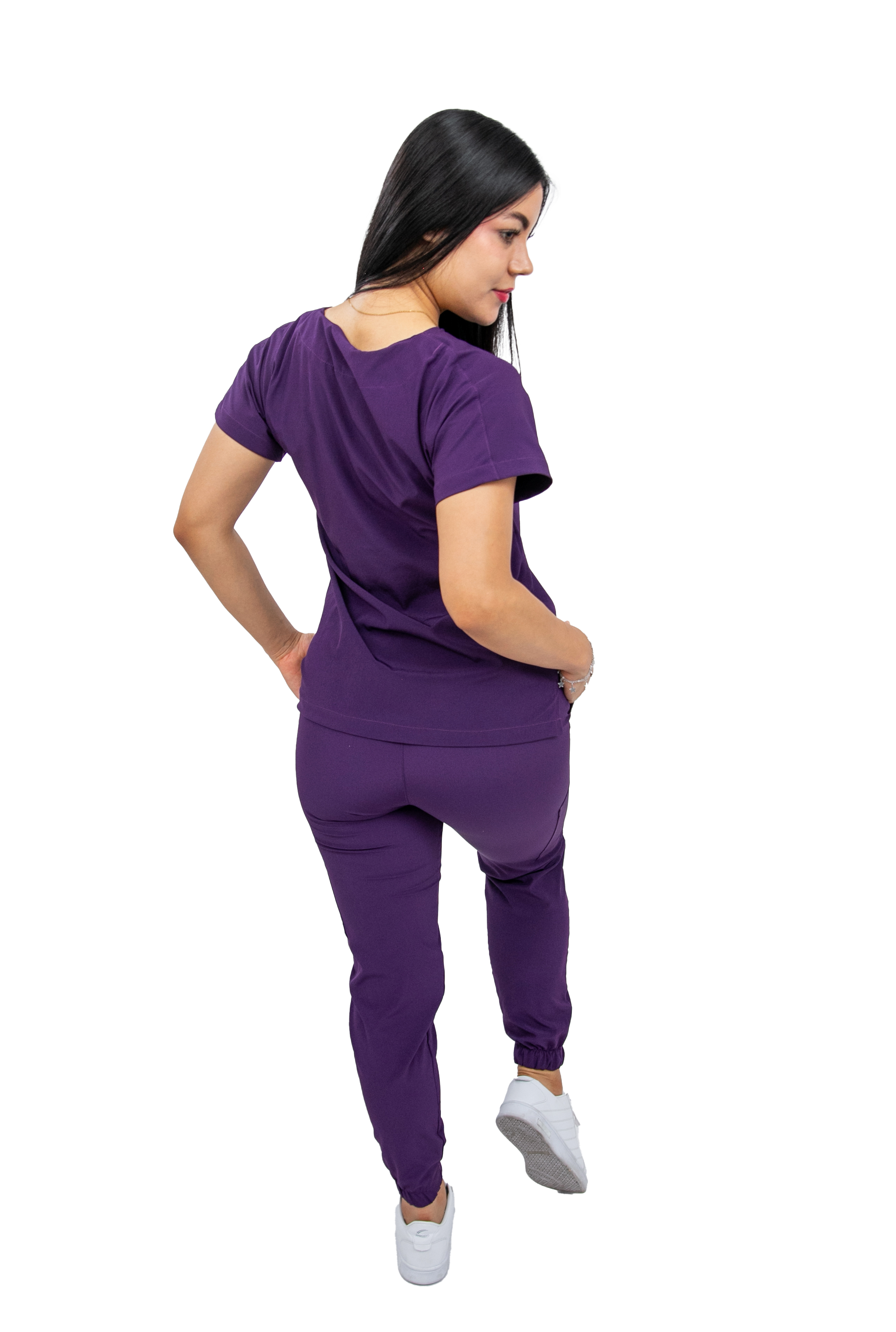 Foto 5 | Pijama Quirúrgica Antifluido Morada para Mujer