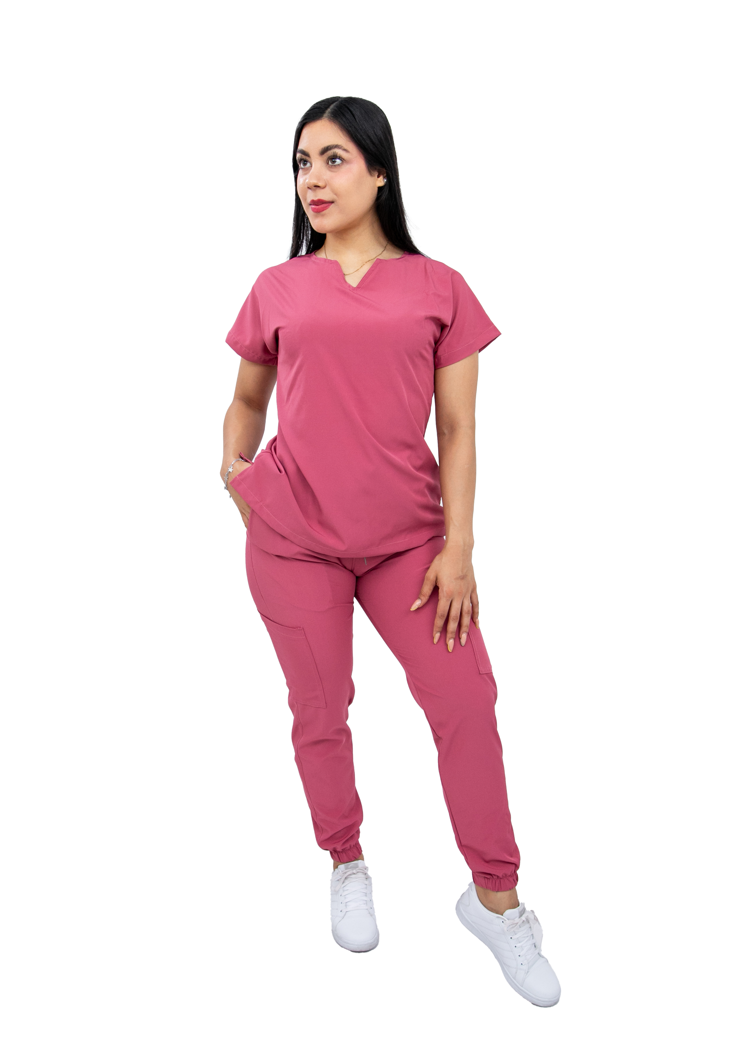 Foto 2 pulgar | Uniforme Quirúrgico Jogger Stretch Antifluido Scrub Nala Palo de Rosa