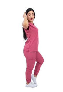 Foto 3 | Uniforme Quirúrgico Jogger Stretch Antifluido Scrub Nala Palo de Rosa