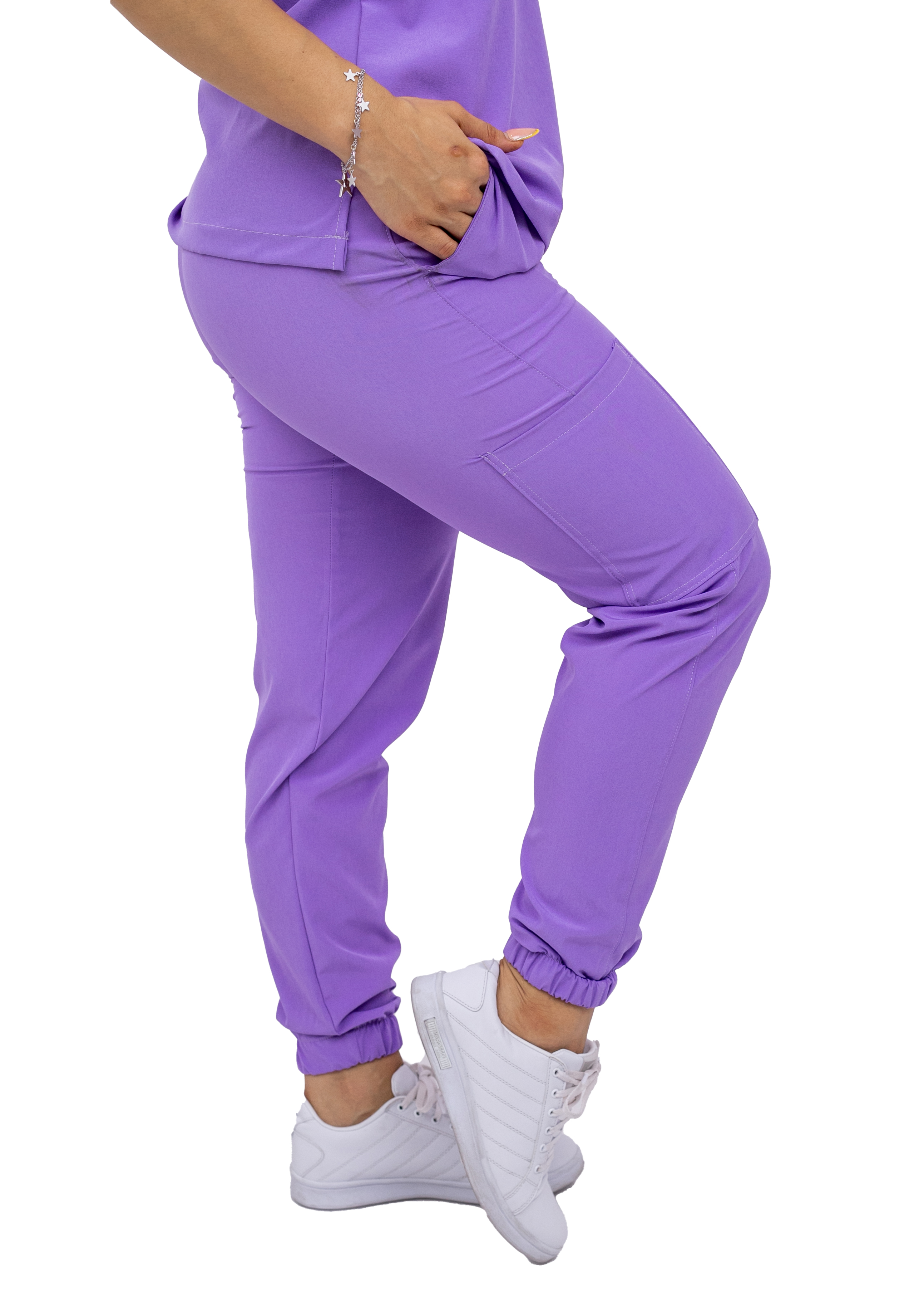 Foto 4 | Pijama Quirúrgica Antifluido Lila para Mujer