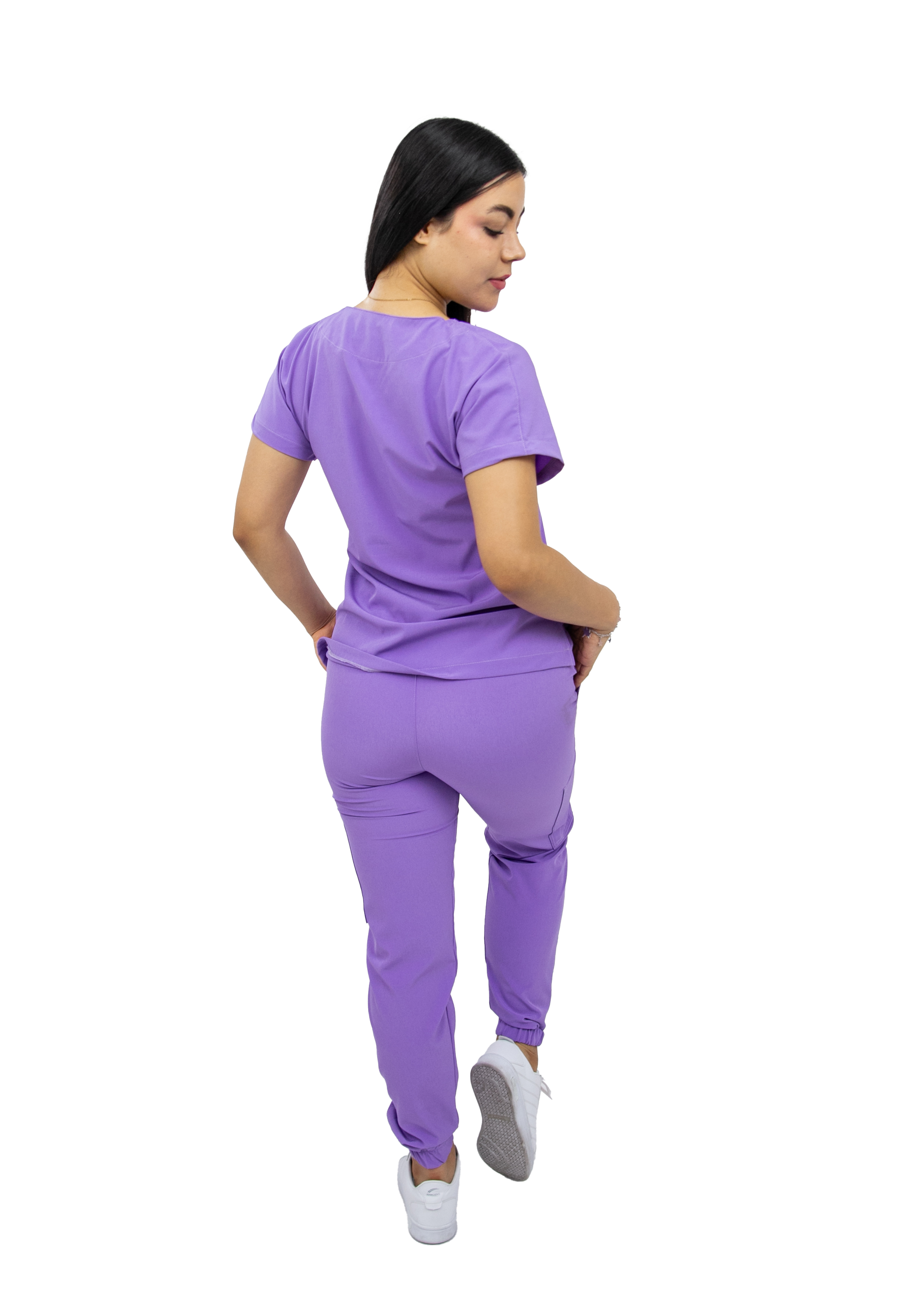 Foto 6 pulgar | Pijama Quirúrgica Antifluido Lila para Mujer