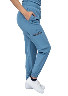 Foto 4 | Pijama Quirúrgica Para Mujer Antifluido Azul Pantalón Jogger Stretch Scrub Kolorum Modelo Nala
