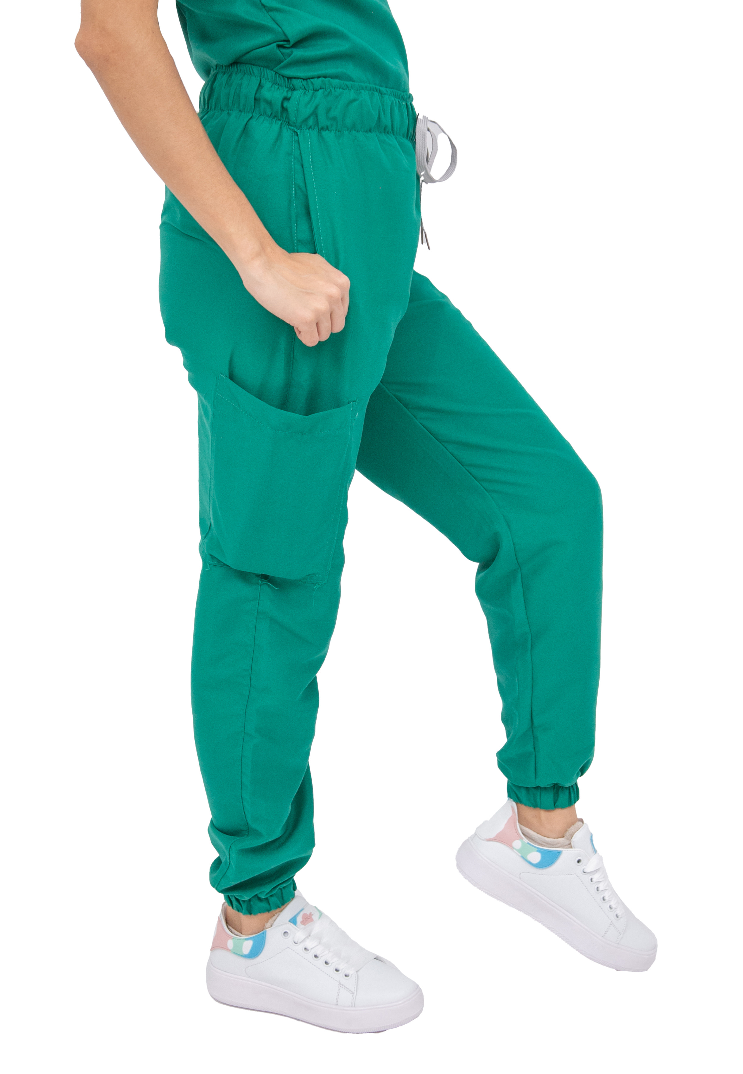 Foto 5 pulgar | Pijama Quirúrgica Para Mujer Antifluido Verde Jade Pantalón Jogger Stretch Scrub Kolorum Modelo Mao