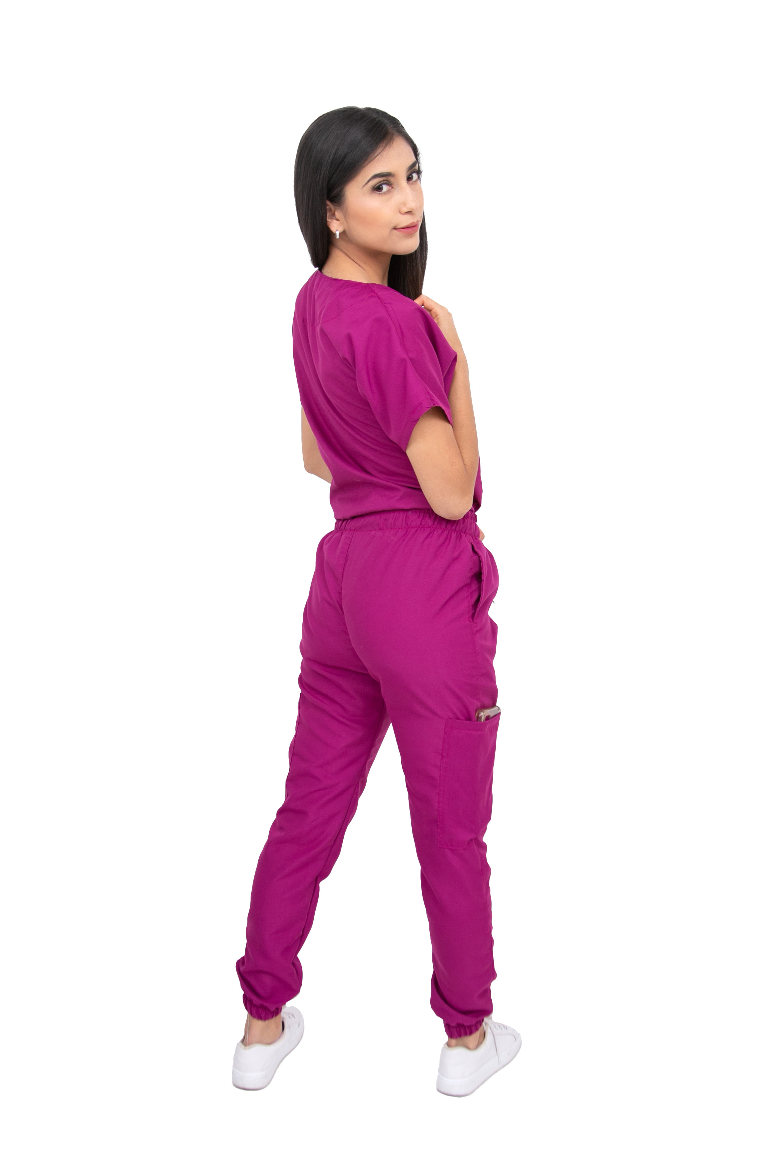 Foto 5 | Pijama Quirúrgica Para Mujer Antifluido Bugambilia Pantalón Jogger Stretch Scrub Kolorum Modelo V