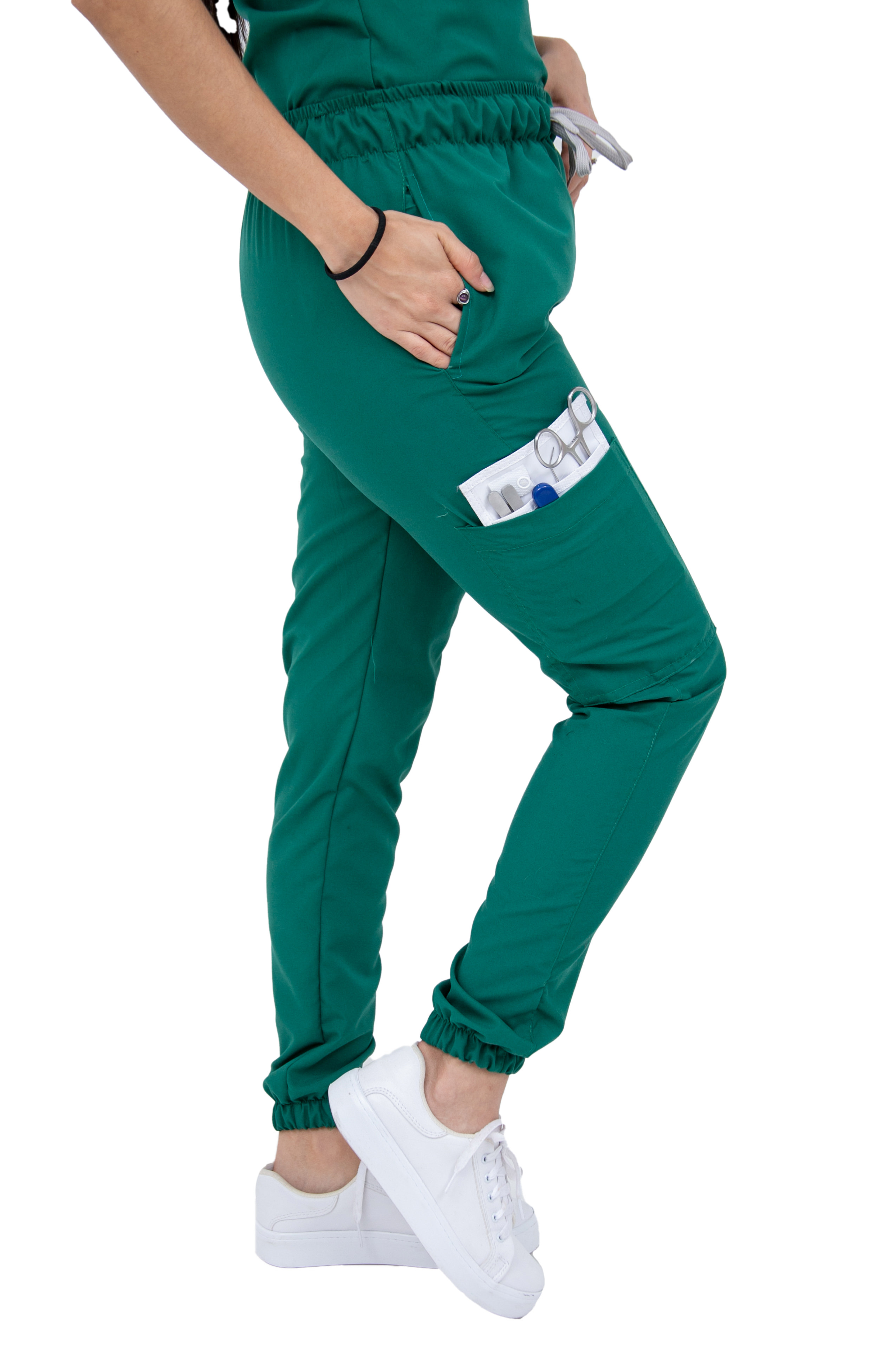 Foto 5 pulgar | Pijama Quirúrgica Antifluido Pantalón Jogger Stretch Scrub Kolorum Verde para Mujer