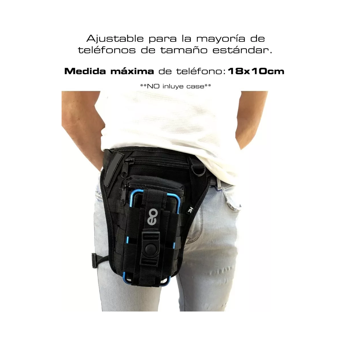 Foto 4 pulgar | Piernera para Celular Multiusos Eo Safe Imports Esi-6222 Negro