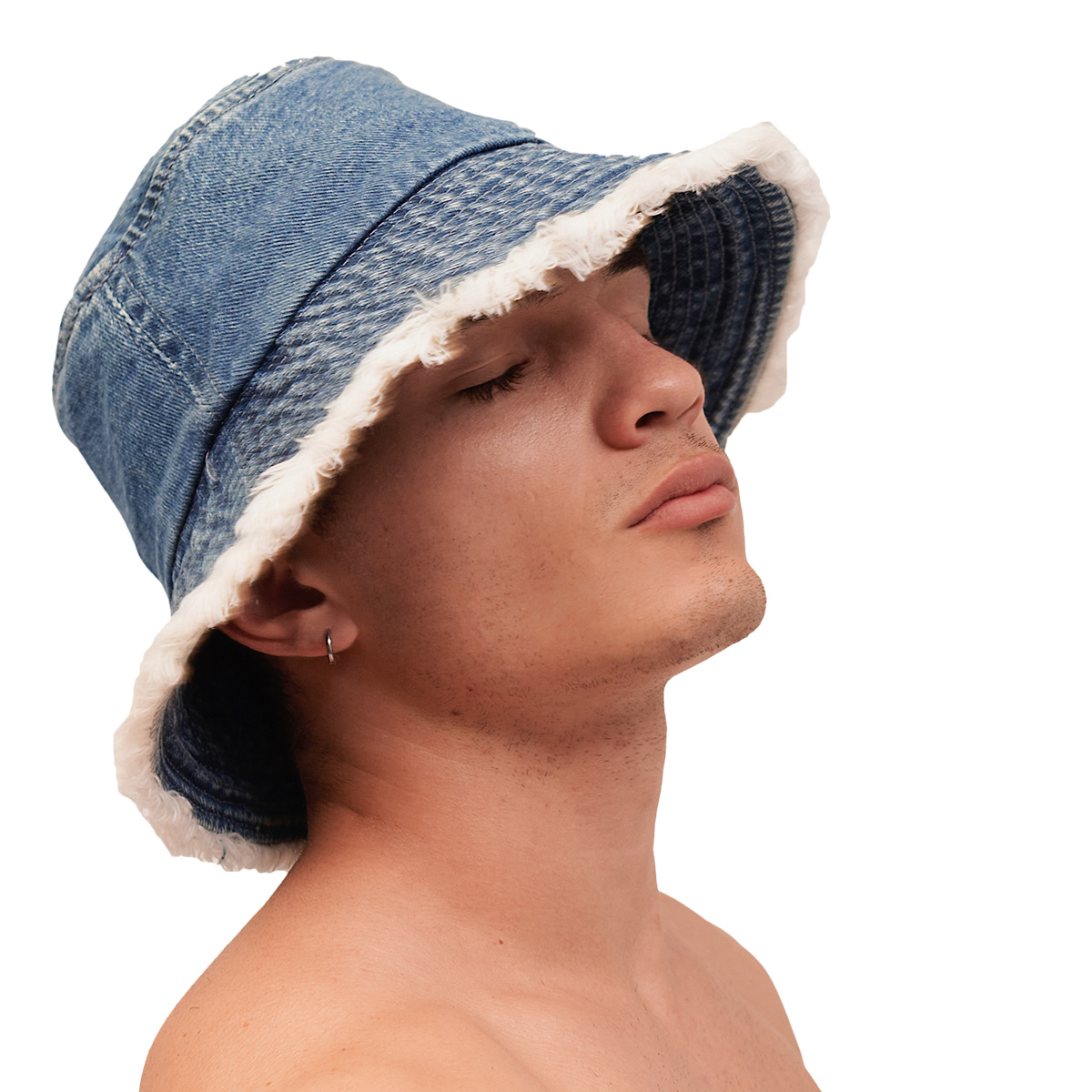 Foto 4 pulgar | Gorro Bucket Hat MCHK Azul con Borrego