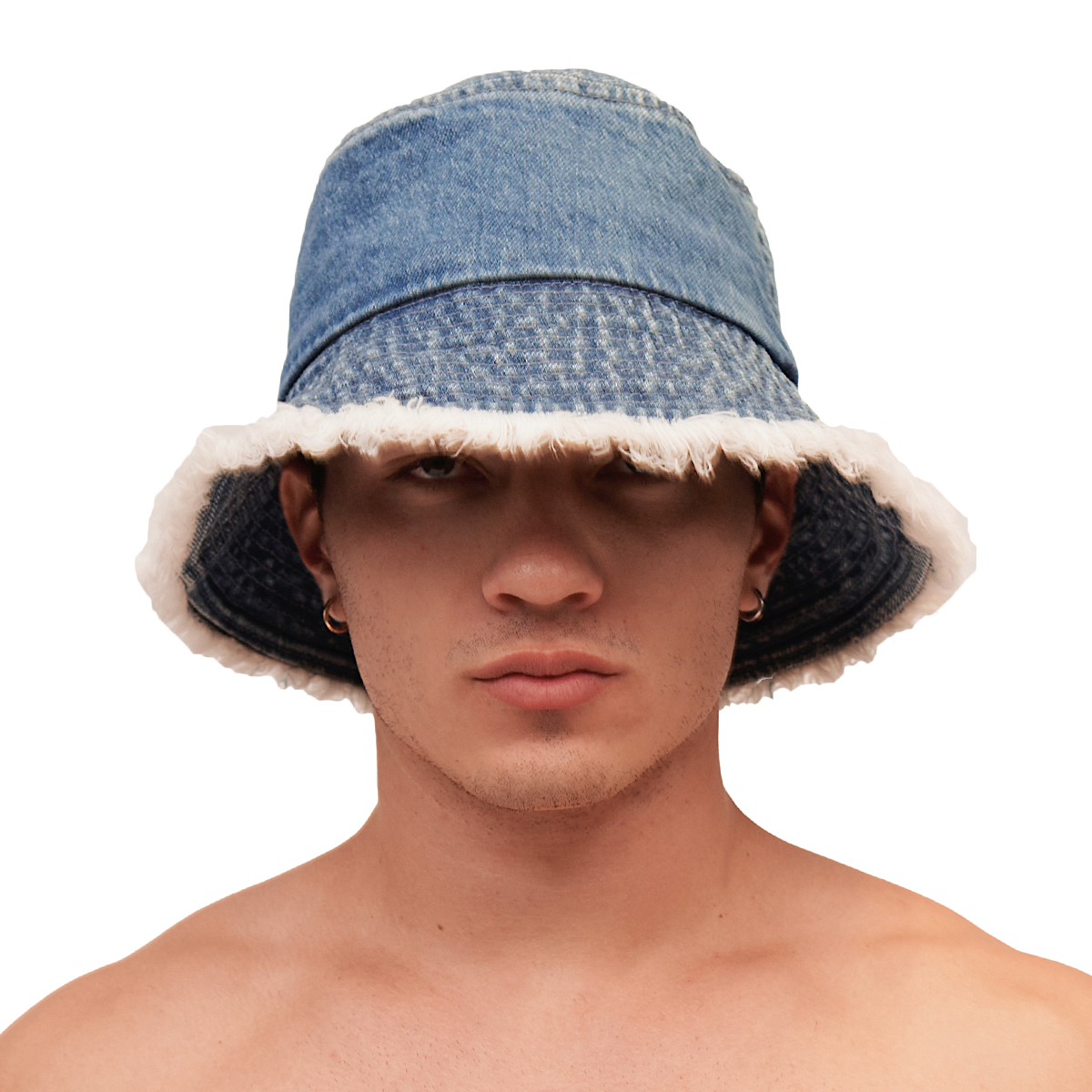 Foto 6 pulgar | Gorro Bucket Hat MCHK Azul con Borrego