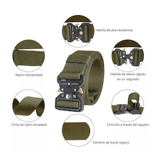 Foto 3 | Bolsas Tácticas + Cinturón Militar + 3 Ganchos + Pedernal Eo Safe Imports ESI-12296 Verde