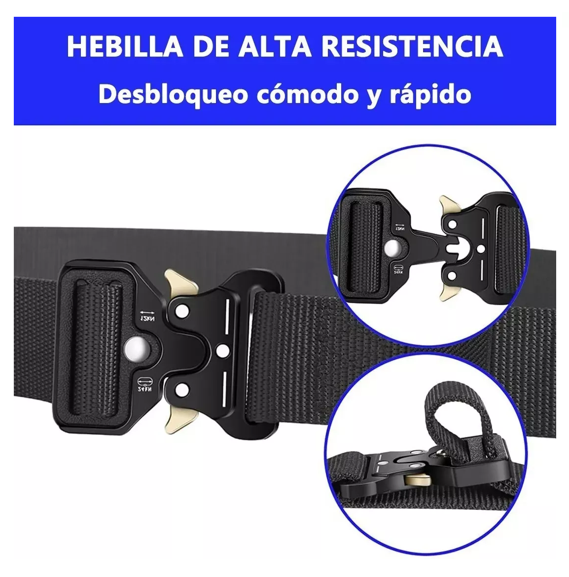 Foto 5 pulgar | Bolsa Táctica + Cinturón Militar + 3 Ganchos + Pedernal