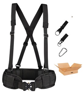 Foto 1 | Conjunto De Cinturón Táctico Belug Multifuncional Y Tirantes Negro