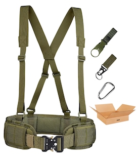 Foto 1 | Conjunto De Cinturón Táctico Lab.g Multifuncional Y Tirantes Verde Militar