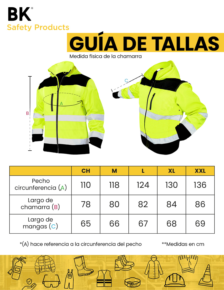 Foto 5 pulgar | Chamarra De Seguridad Polar Thermic Impermeable Con Reflejante Beckon Talla M