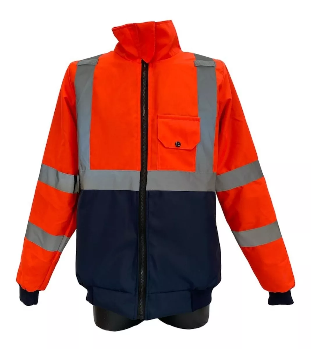 Foto 1 | Chamarra Impermeable Con Cintas Reflejantes Alta Visibilidad