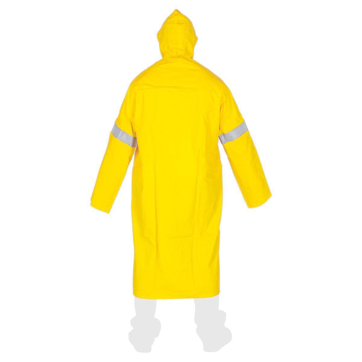Foto 3 pulgar | Impermeable Gabardina Larga Amarilla con Reflejante Capucha