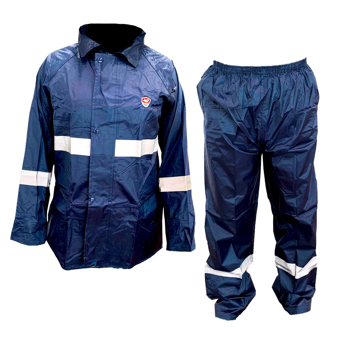 Foto 2 pulgar | Impermeable Motociclista Brigadista Reflejante Azul Marino