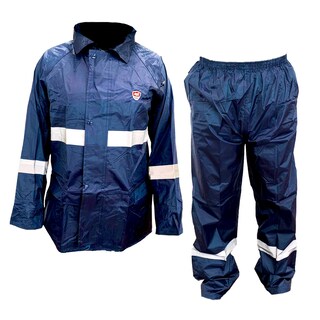 Foto 1 | Impermeable Motociclista Brigadista Reflejante Azul Marino