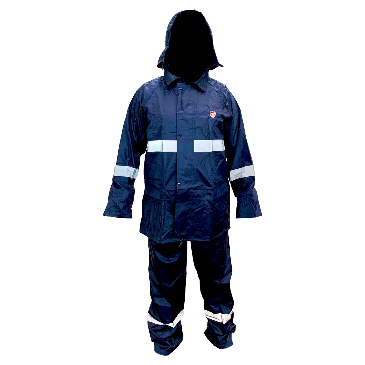 Foto 5 pulgar | Impermeable Motociclista Brigadista Reflejante Azul Marino